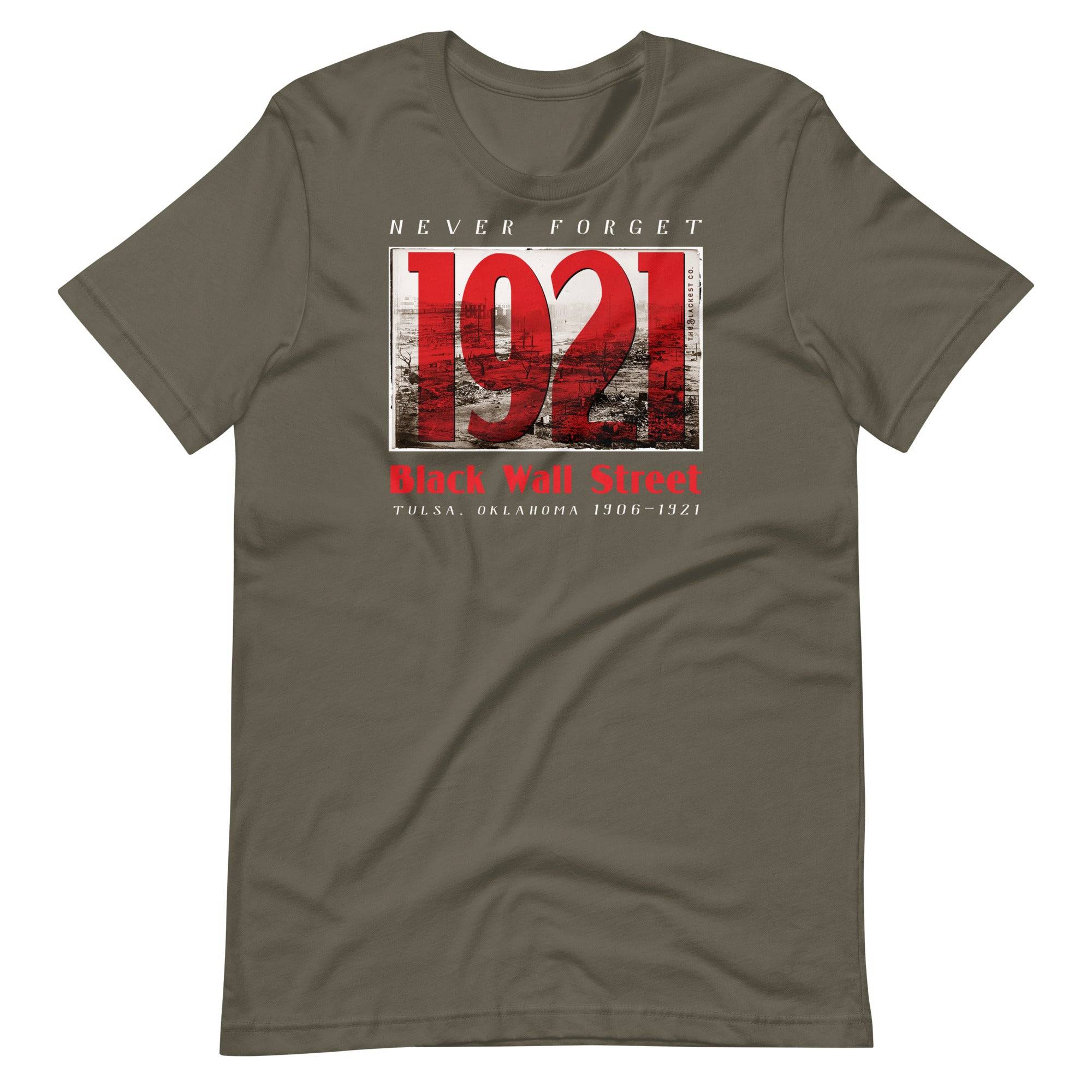 1921 Black Wall Street Red Unisex Cotton T-Shirt - Image 11