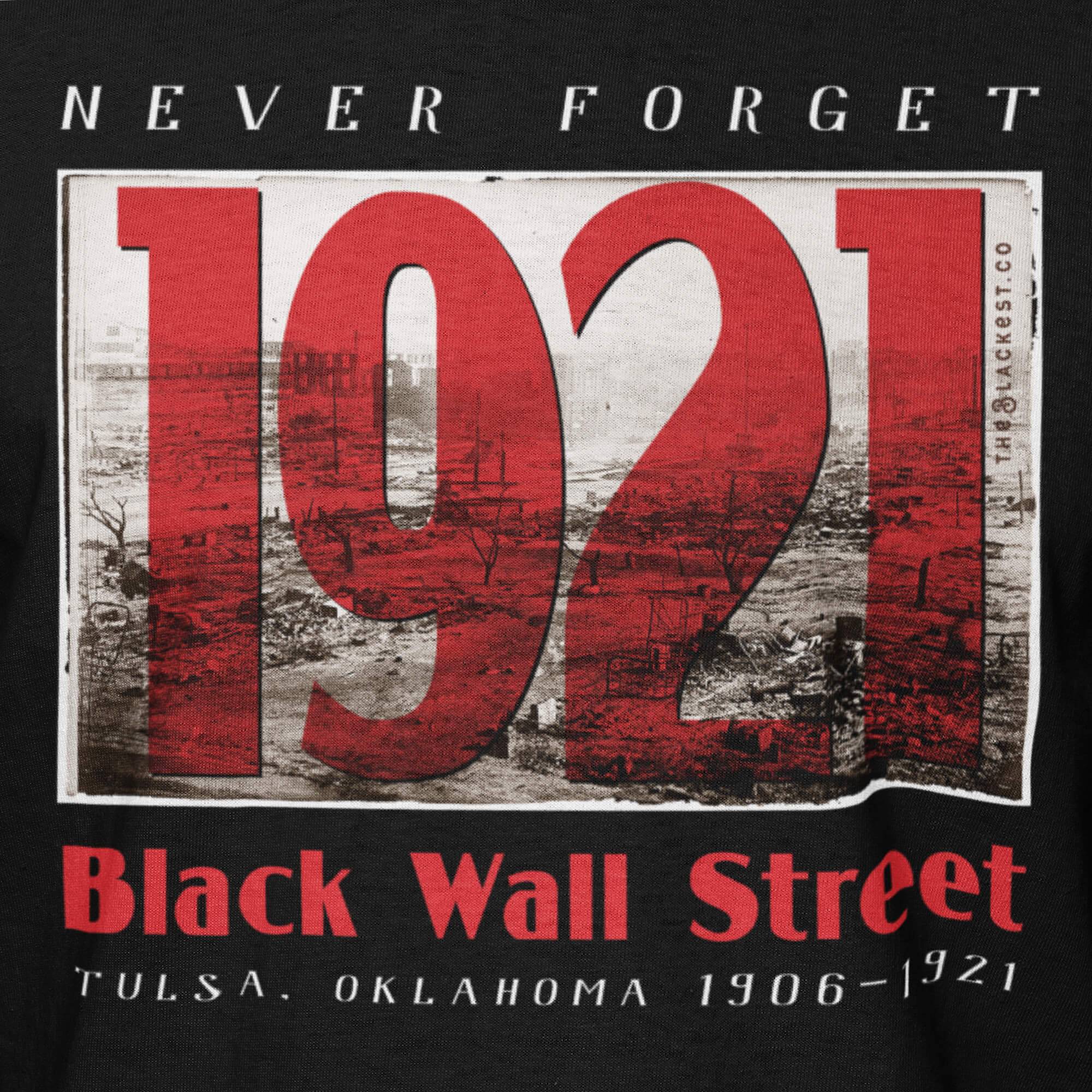 1921 Black Wall Street Red Unisex Cotton T-Shirt - Image 2