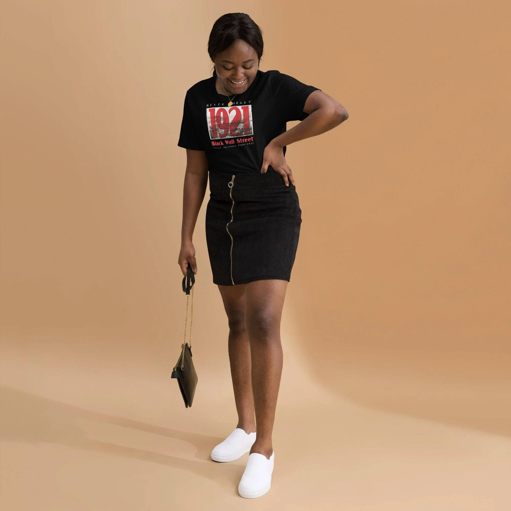 1921 Black Wall Street Red Unisex Cotton T-Shirt - Image 3