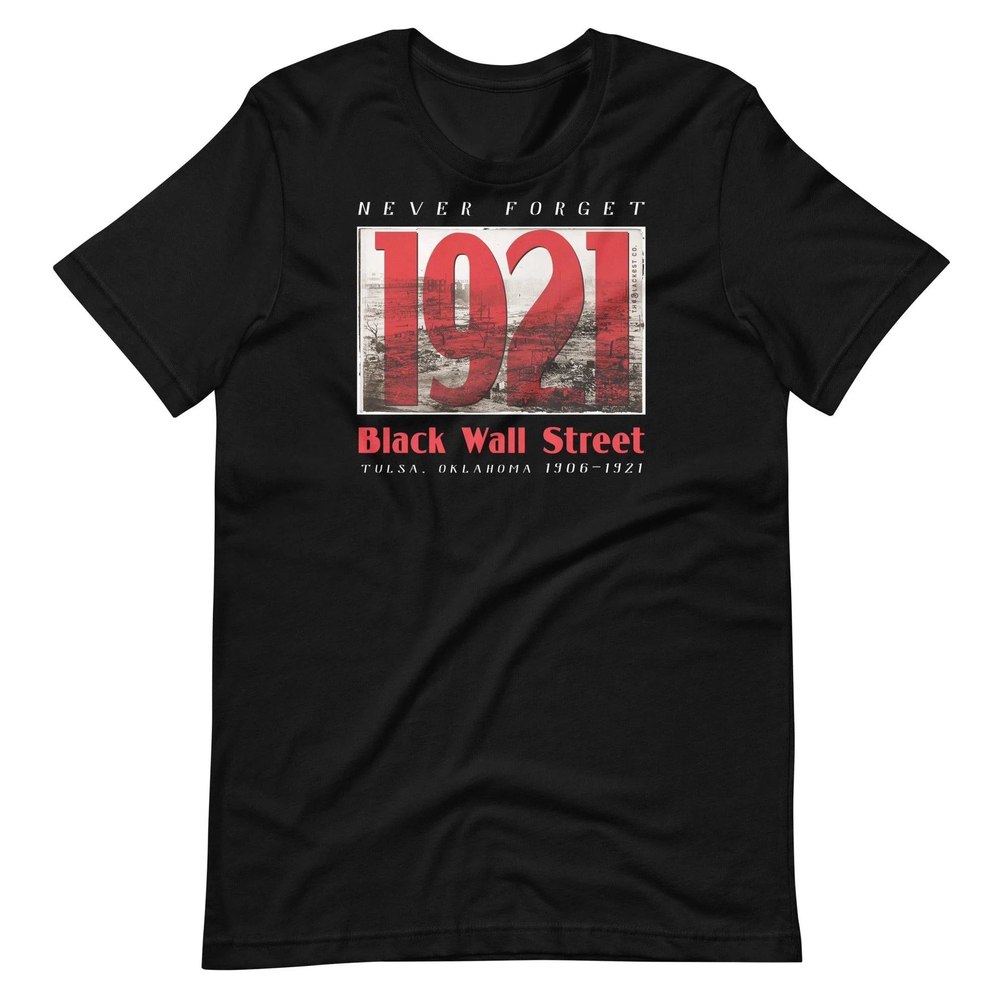 1921 Black Wall Street Red Unisex Cotton T-Shirt - Image 5