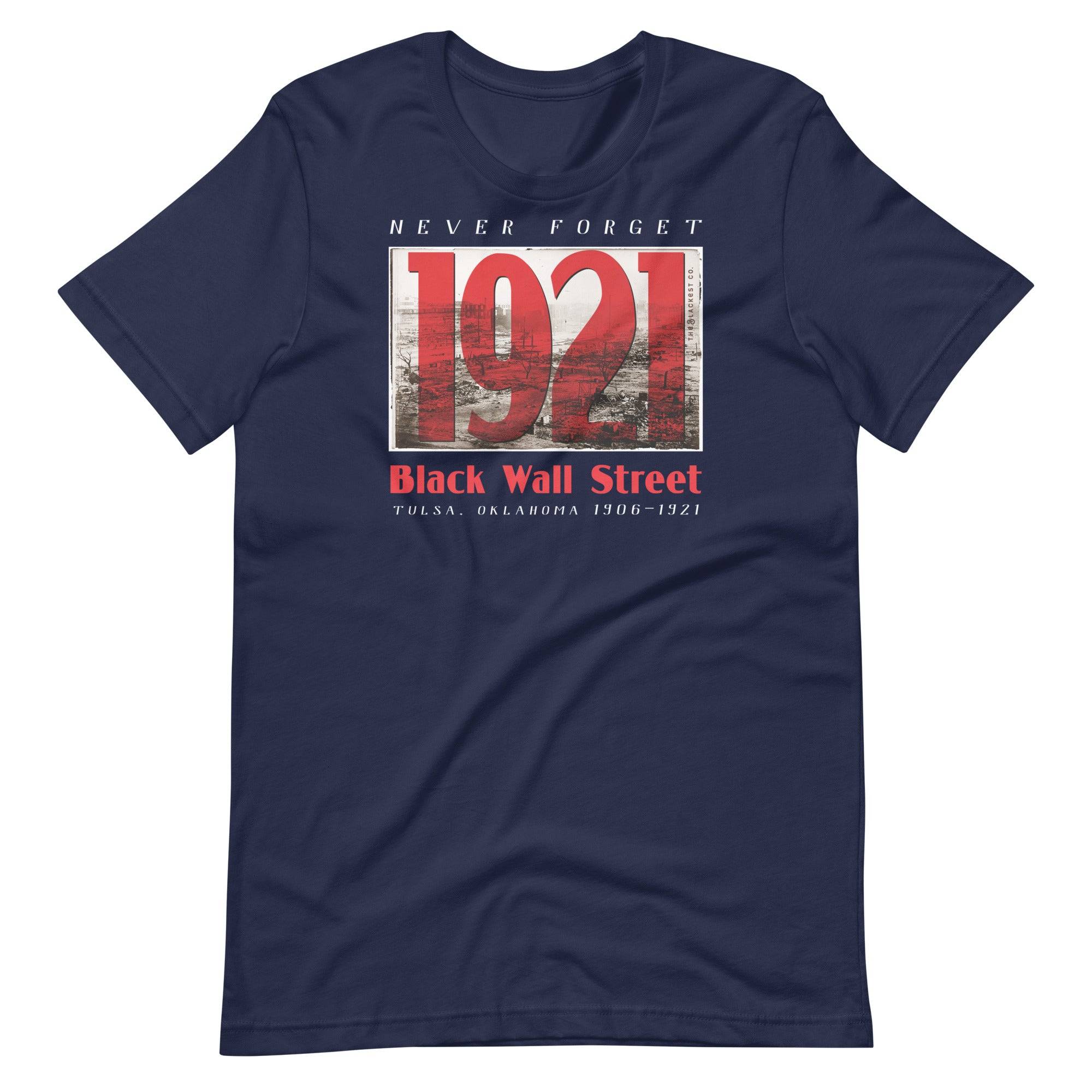 1921 Black Wall Street Red Unisex Cotton T-Shirt - Image 6