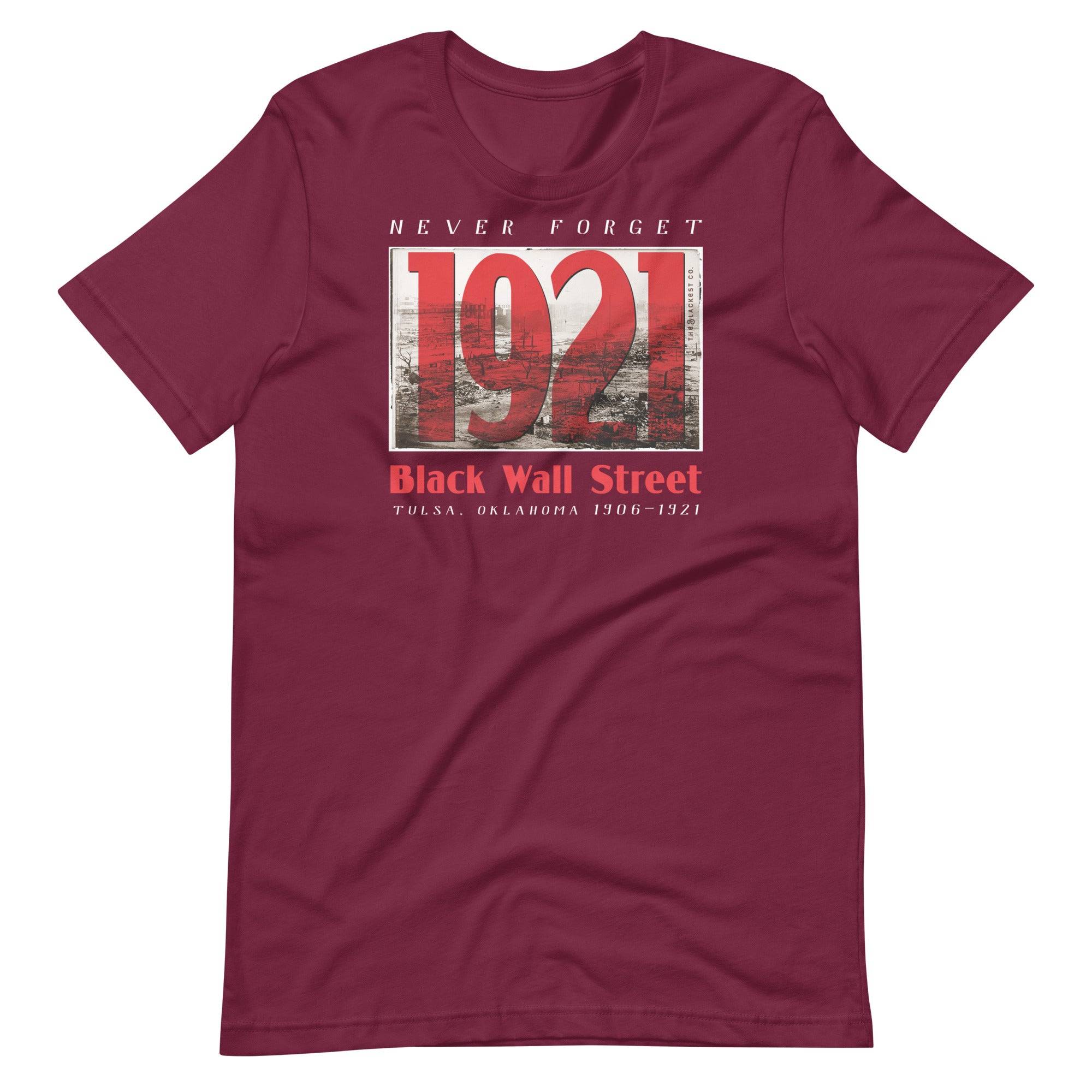 1921 Black Wall Street Red Unisex Cotton T-Shirt - Image 7