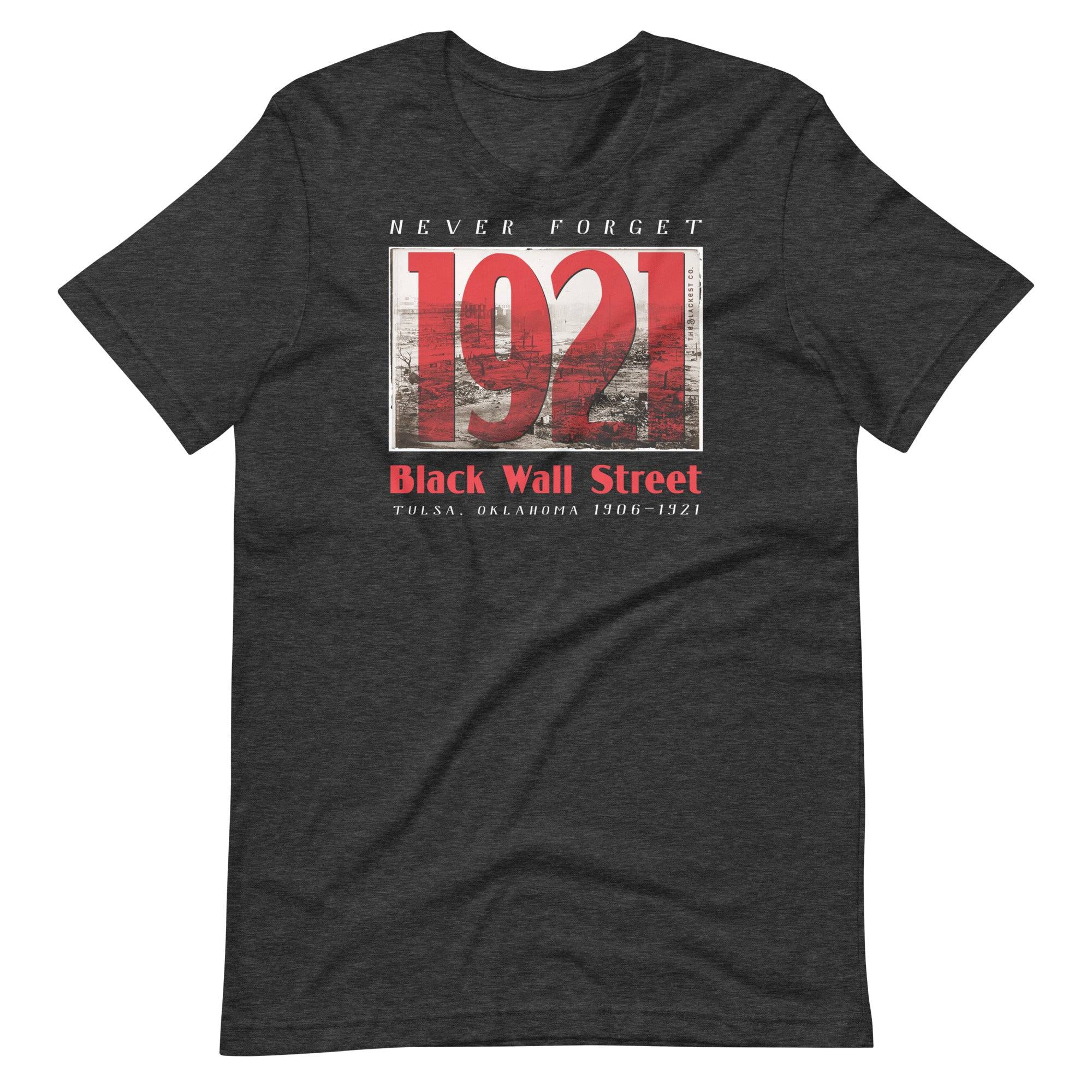 1921 Black Wall Street Red Unisex Cotton T-Shirt - Image 9