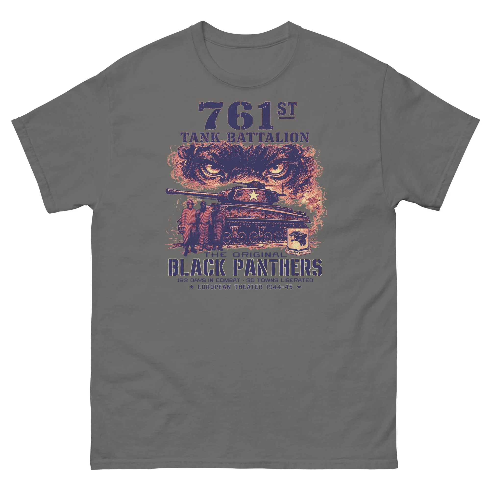 761st Tank Battalion Original Black Panthers WWII T-Shirt - Image 7