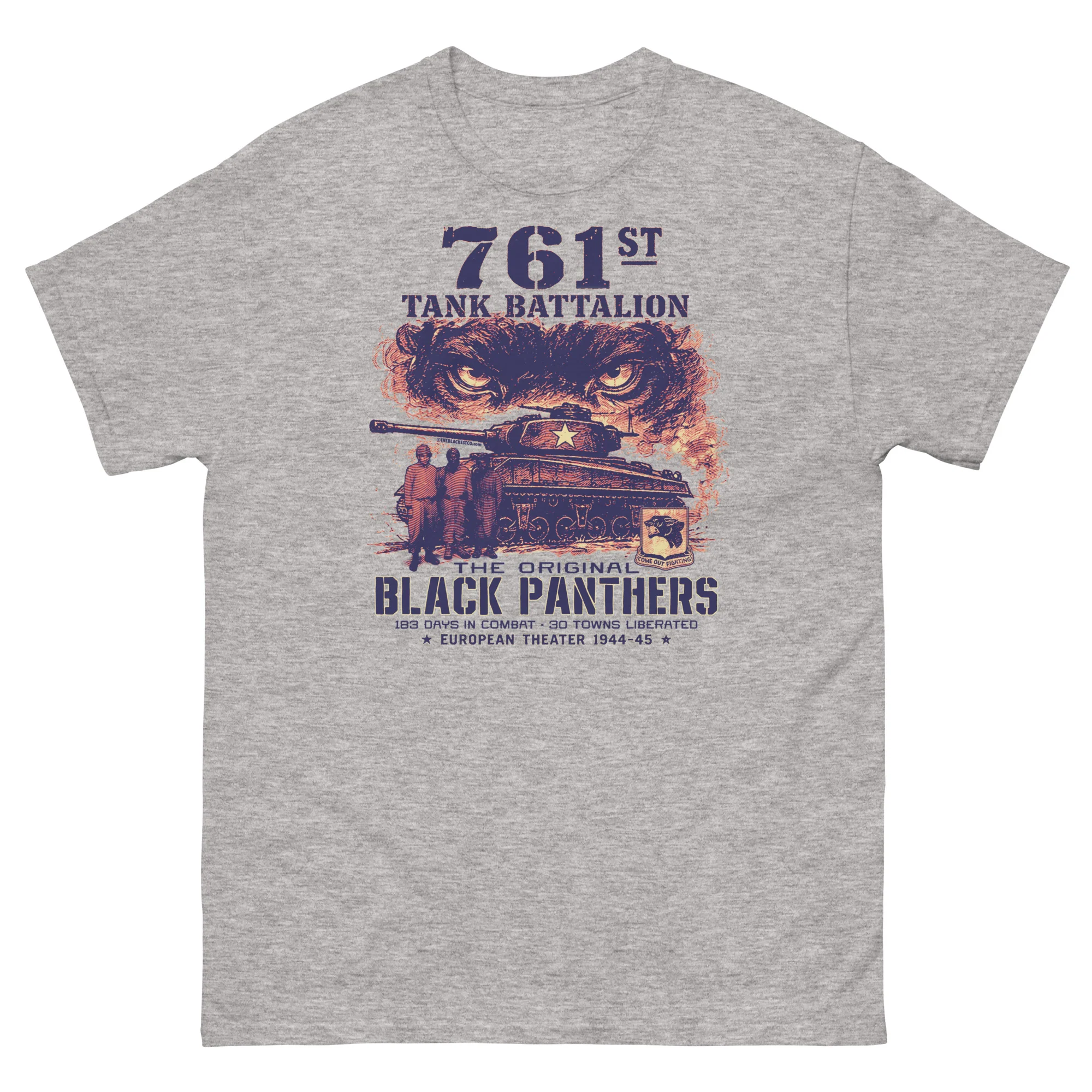 761st Tank Battalion Original Black Panthers WWII T-Shirt - Image 8