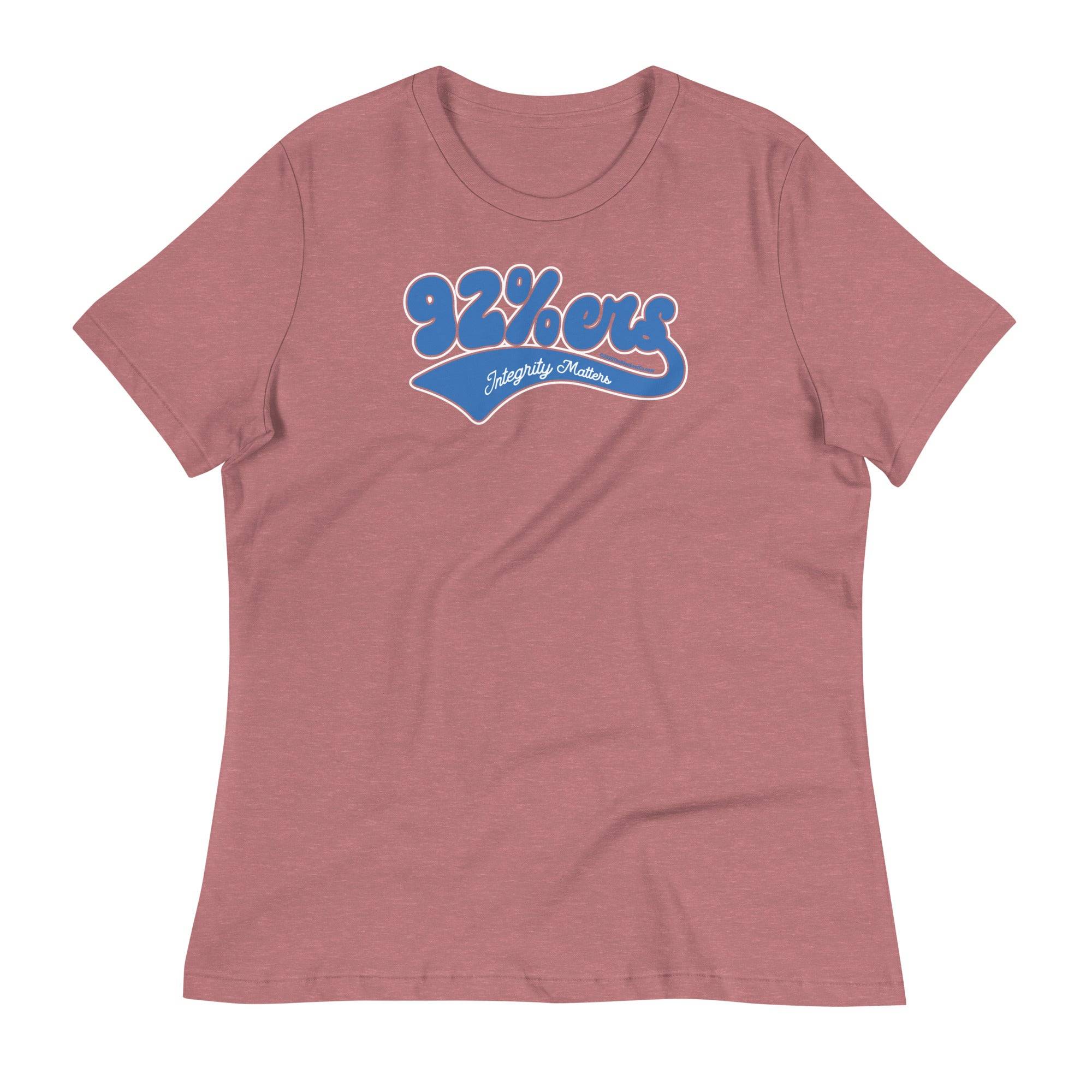 92%ers Integrity Matters Womens Relaxed T-Shirt - Image 4