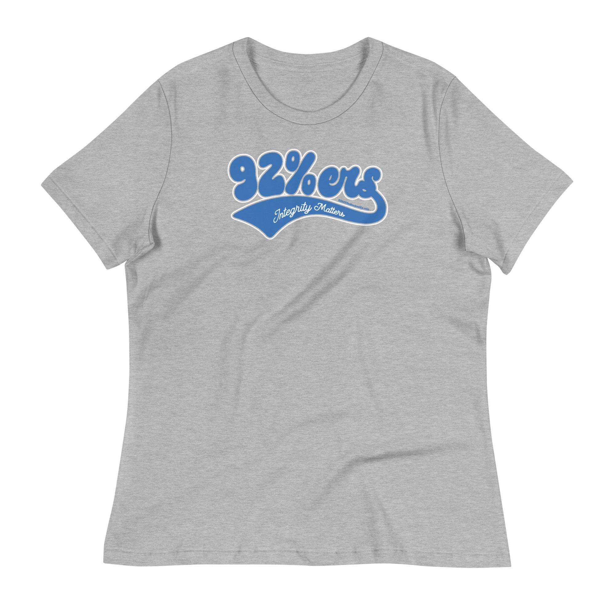 92%ers Integrity Matters Womens Relaxed T-Shirt - Image 7