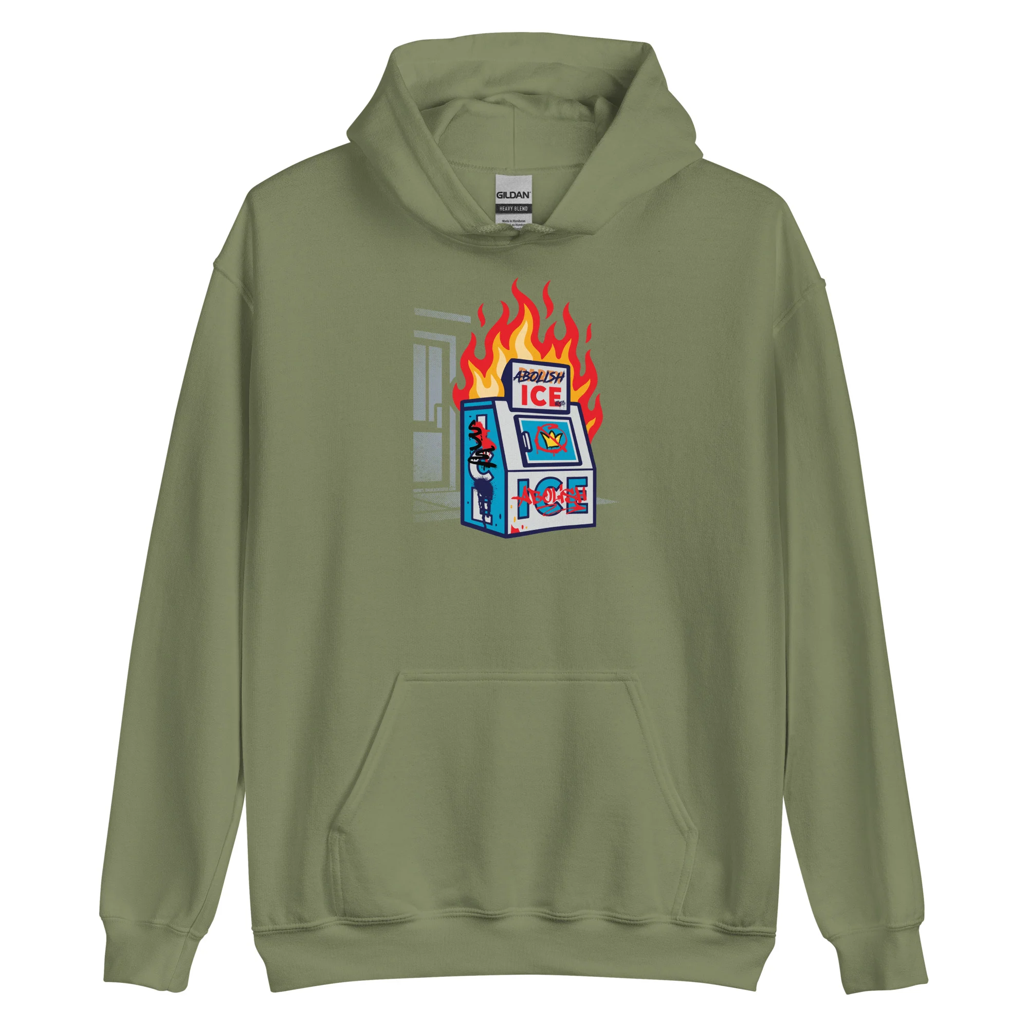 Abolish ICE Unisex Pullover Hoodie by TheBlackest Co. - Image 10