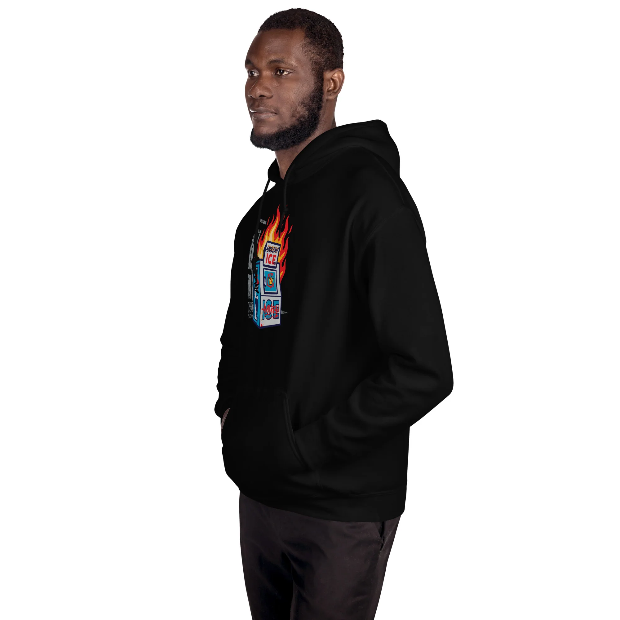 Abolish ICE Unisex Pullover Hoodie by TheBlackest Co. - Image 4