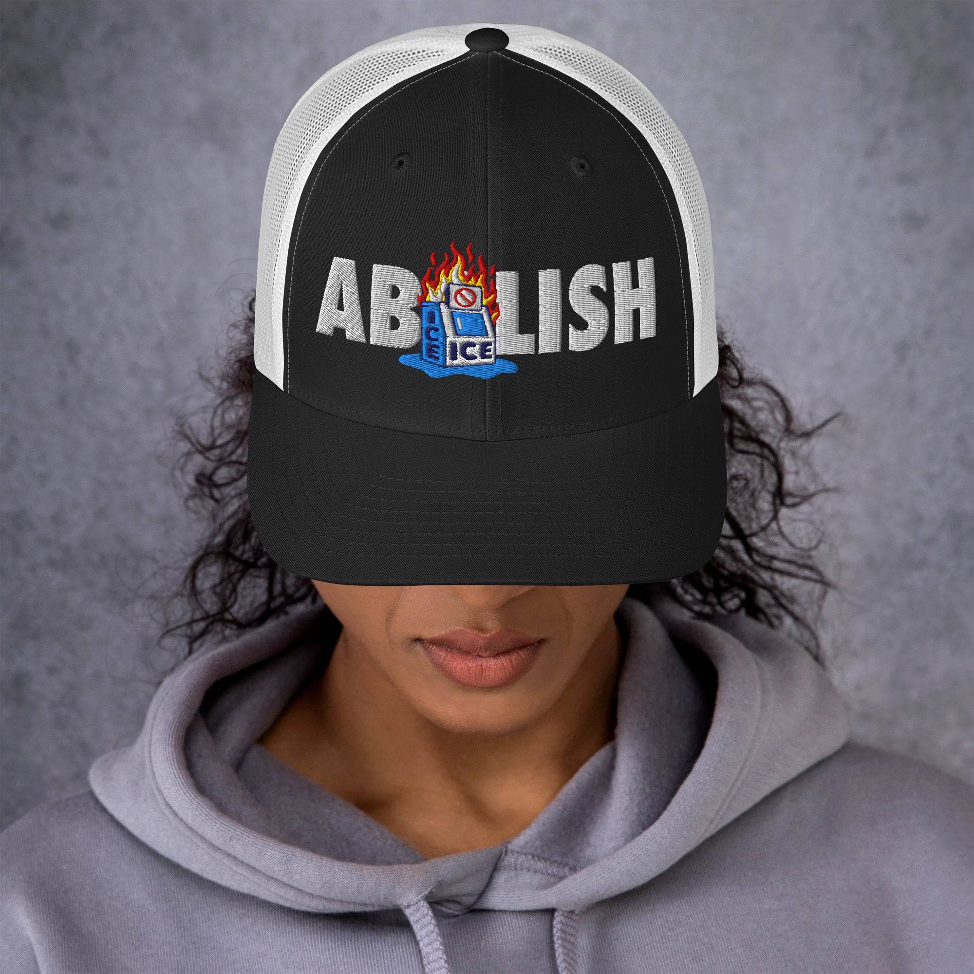 ABOLISH Burning ICE Machine Trucker Hat - Image 2