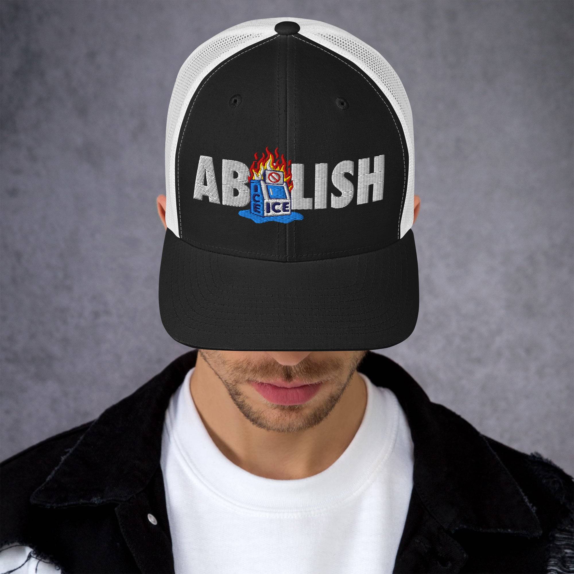 ABOLISH Burning ICE Machine Trucker Hat - Image 3