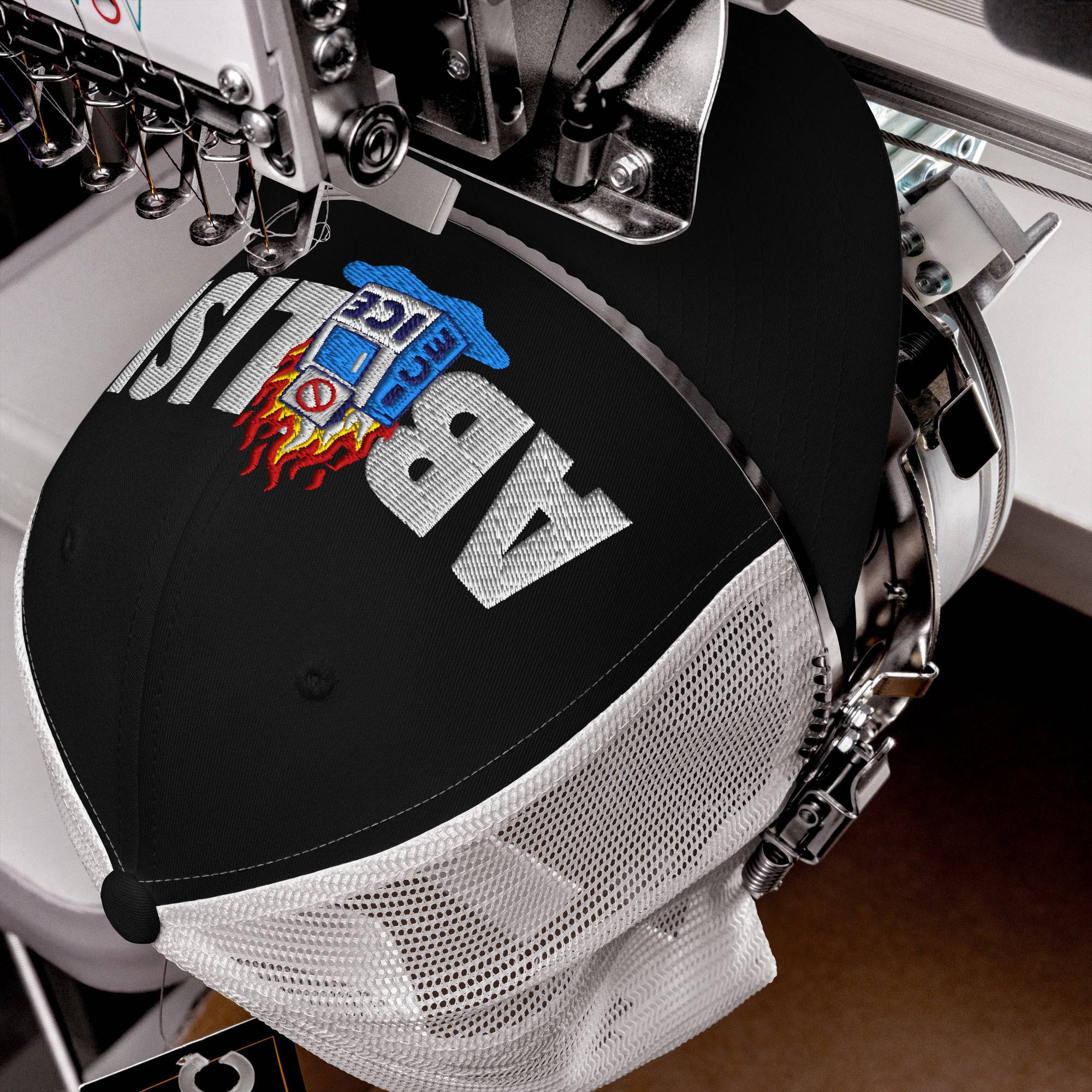 ABOLISH Burning ICE Machine Trucker Hat - Image 4