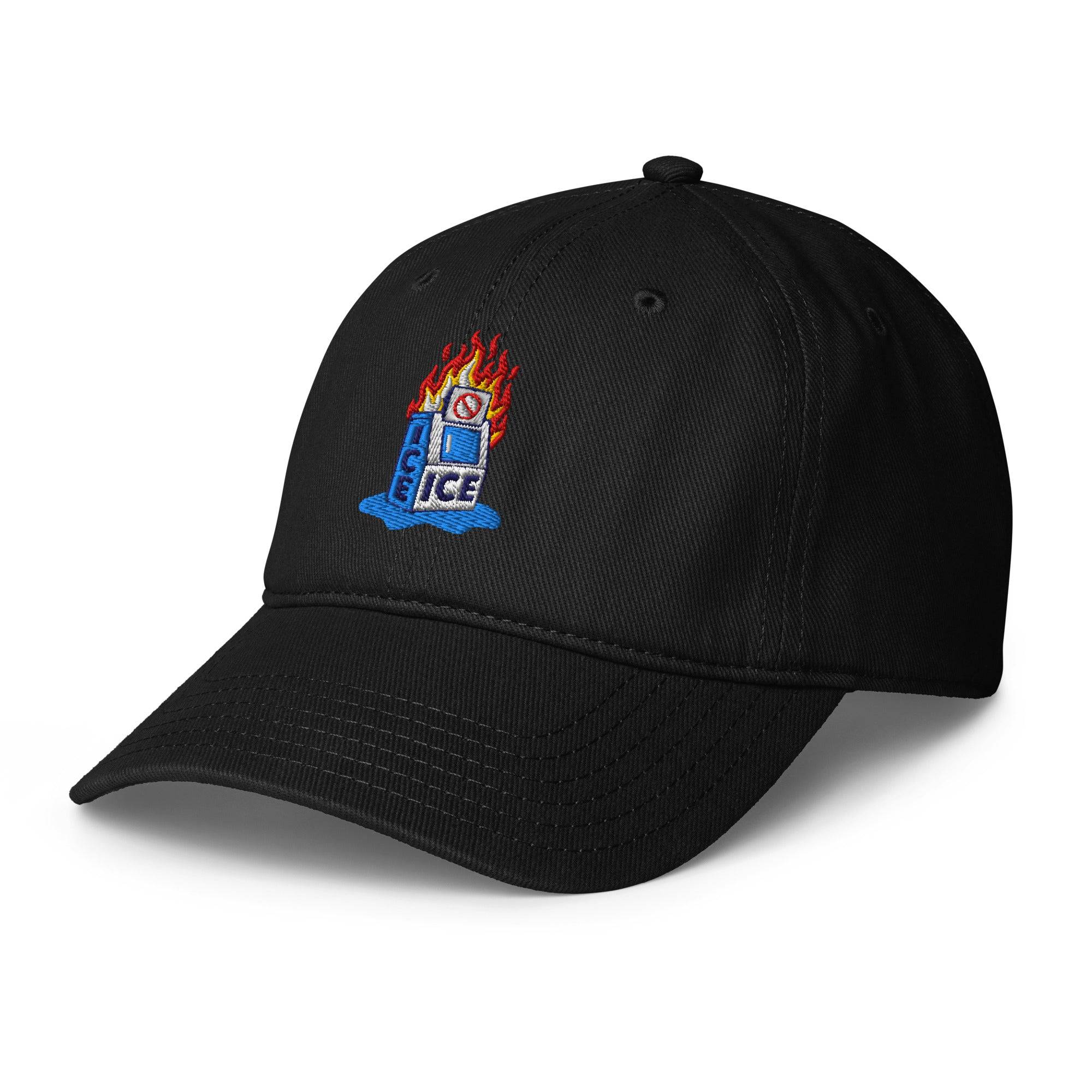 Abolish ICE Burning Machine Low-Profile Baseball Cap - Image 2