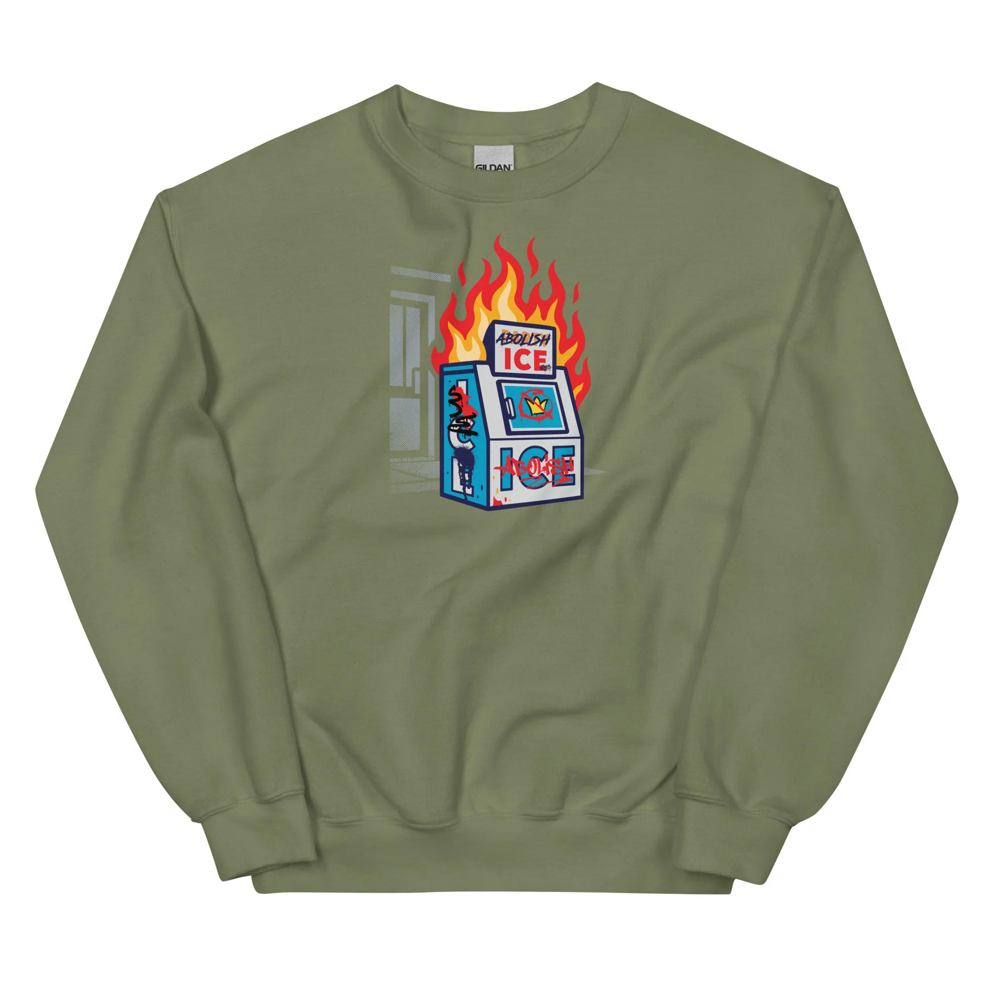 Abolish Ice Protest Crewneck Unisex Sweatshirt - Image 7