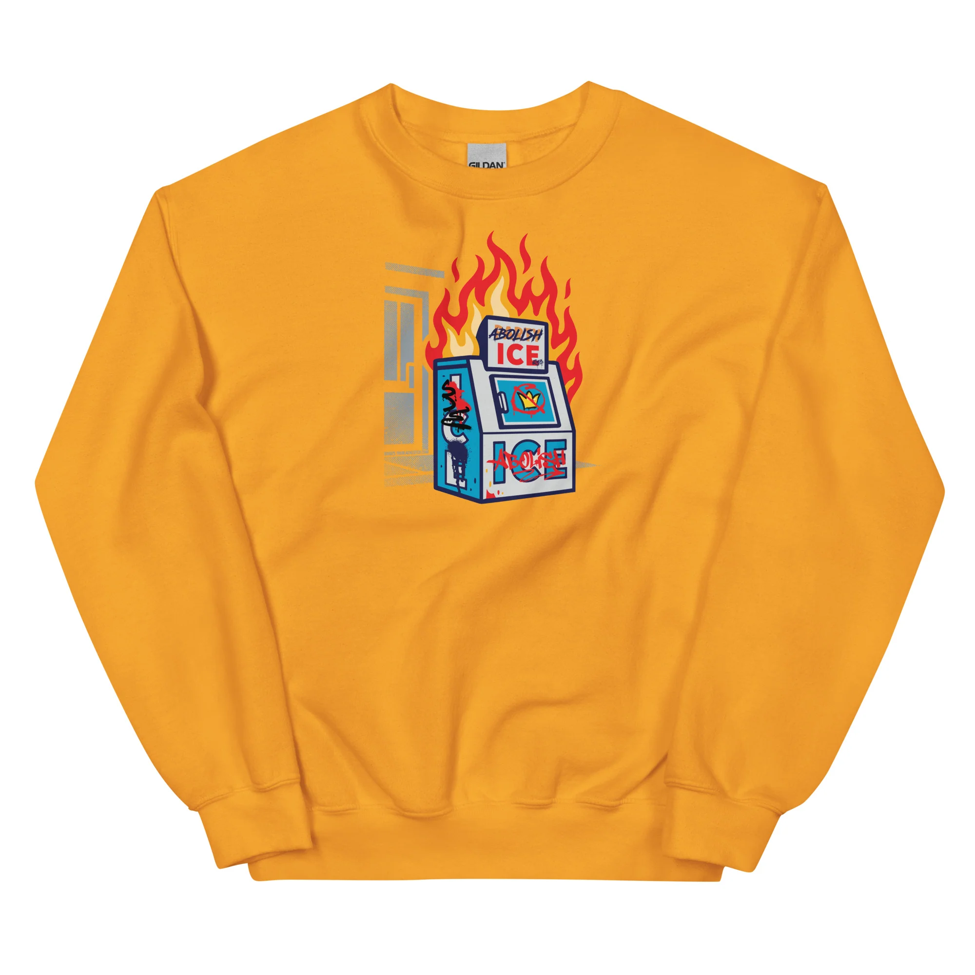 Abolish Ice Protest Crewneck Unisex Sweatshirt - Image 8