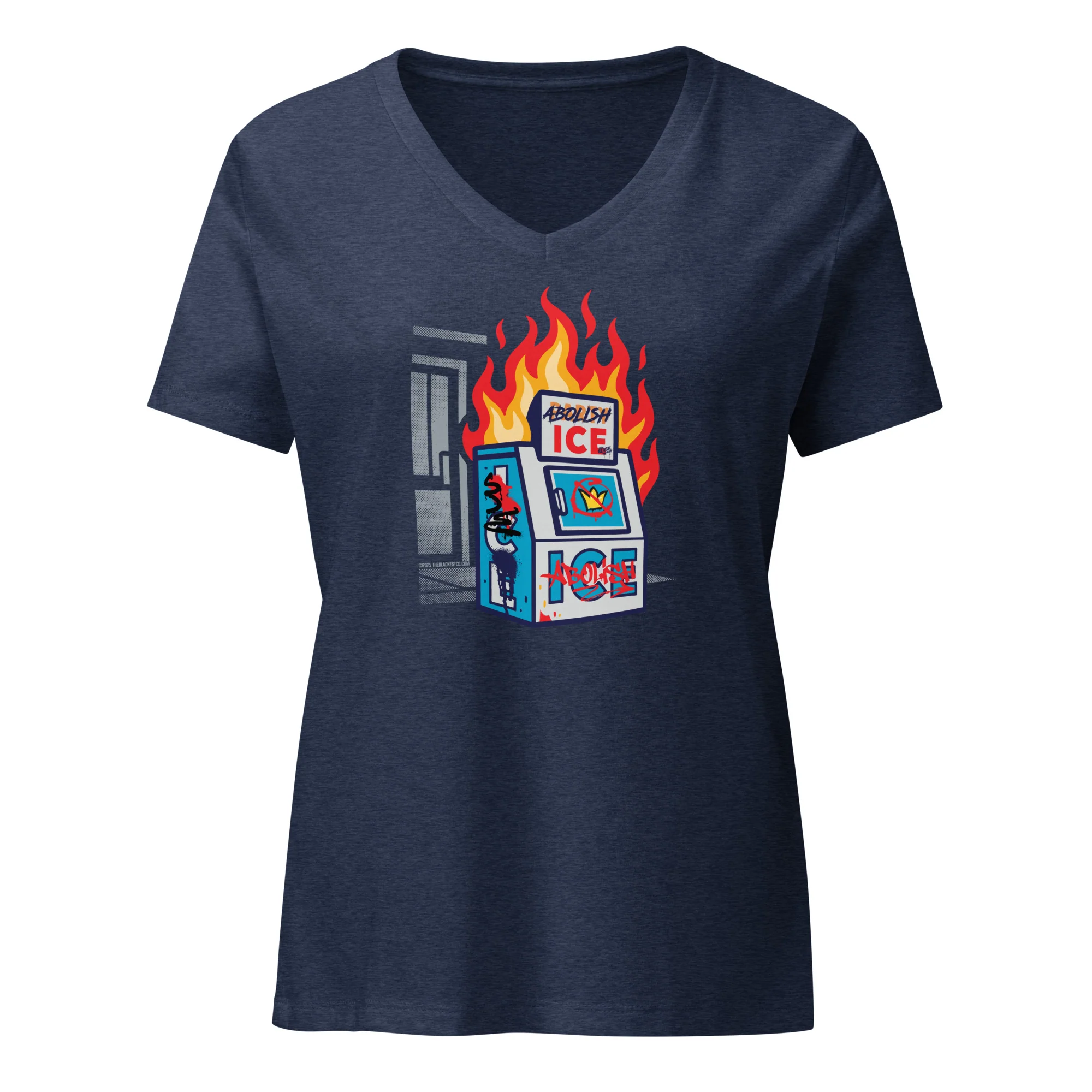 Abolish ICE Women’s V-neck T-Shirt