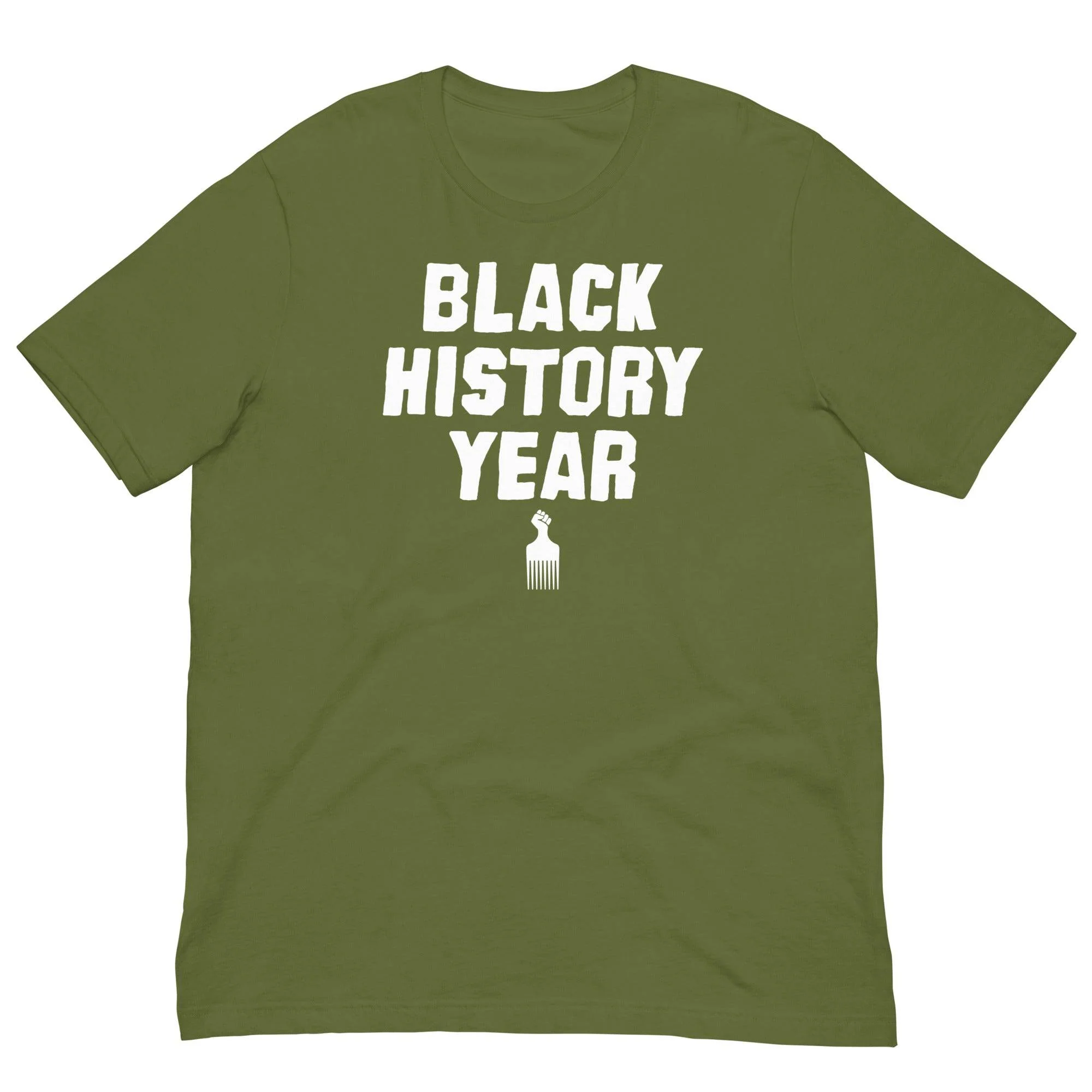 Black History Year Afro Pick Unisex Cotton T-Shirt - Image 9