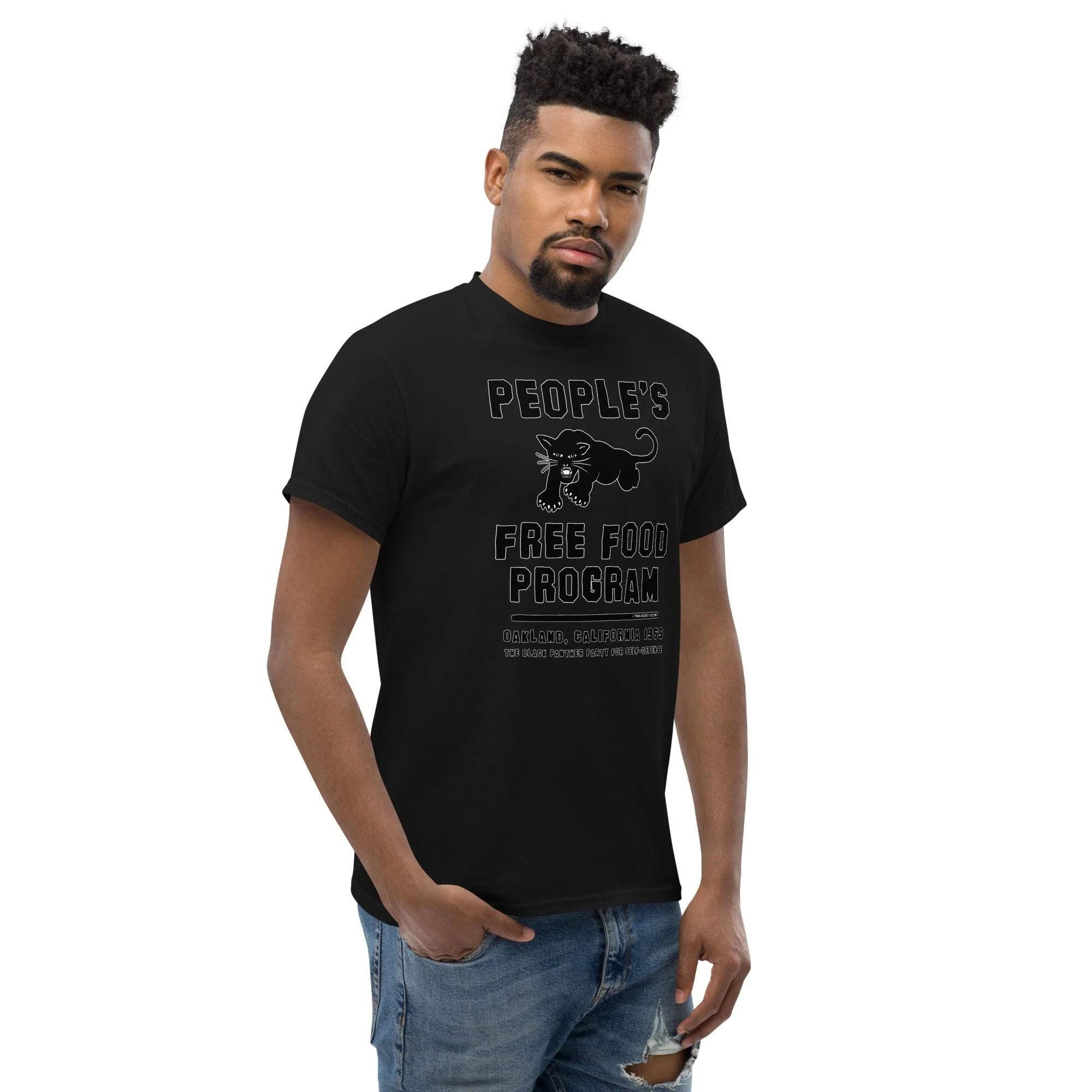Black On Black BPP Free Food Program Staple T-Shirt - Image 2