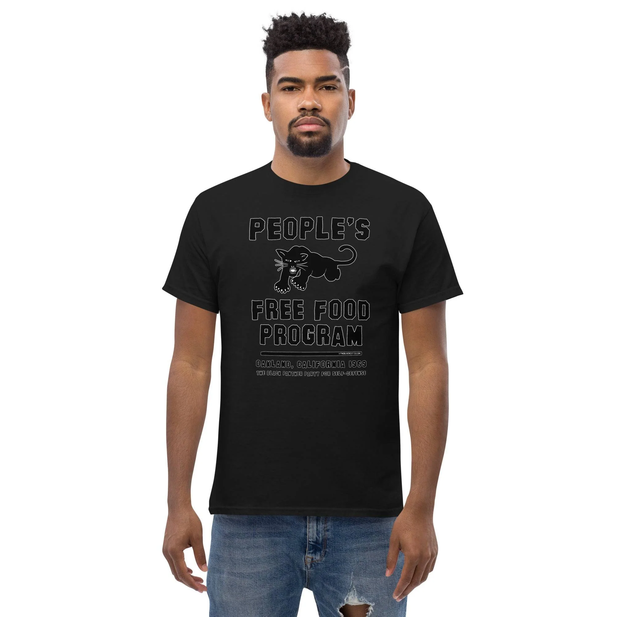 Black On Black BPP Free Food Program Staple T-Shirt - Image 3