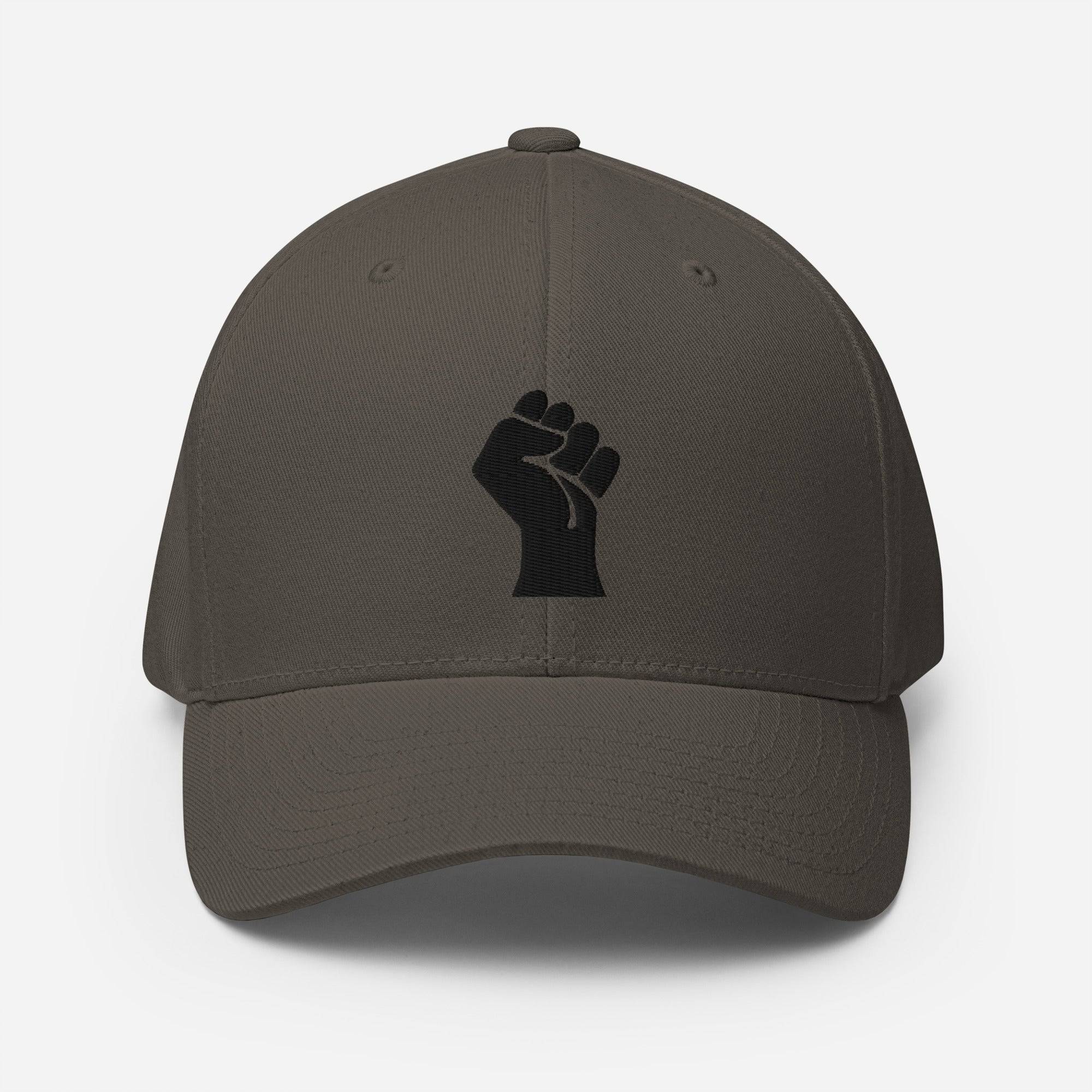 Black On Black Power Fist | Flexfit Structured Cap by TheBlackest Co. - Image 10