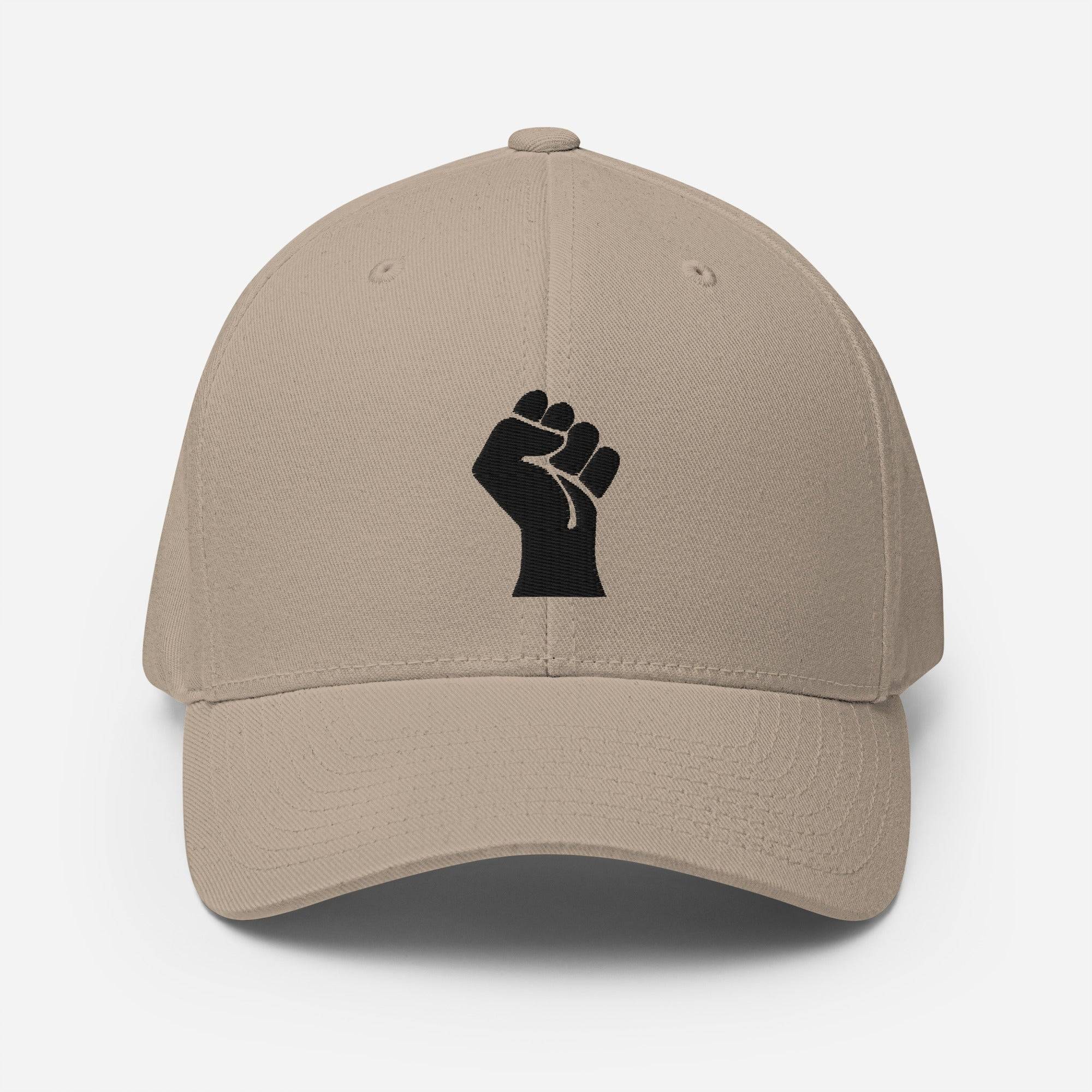 Black On Black Power Fist | Flexfit Structured Cap by TheBlackest Co. - Image 12