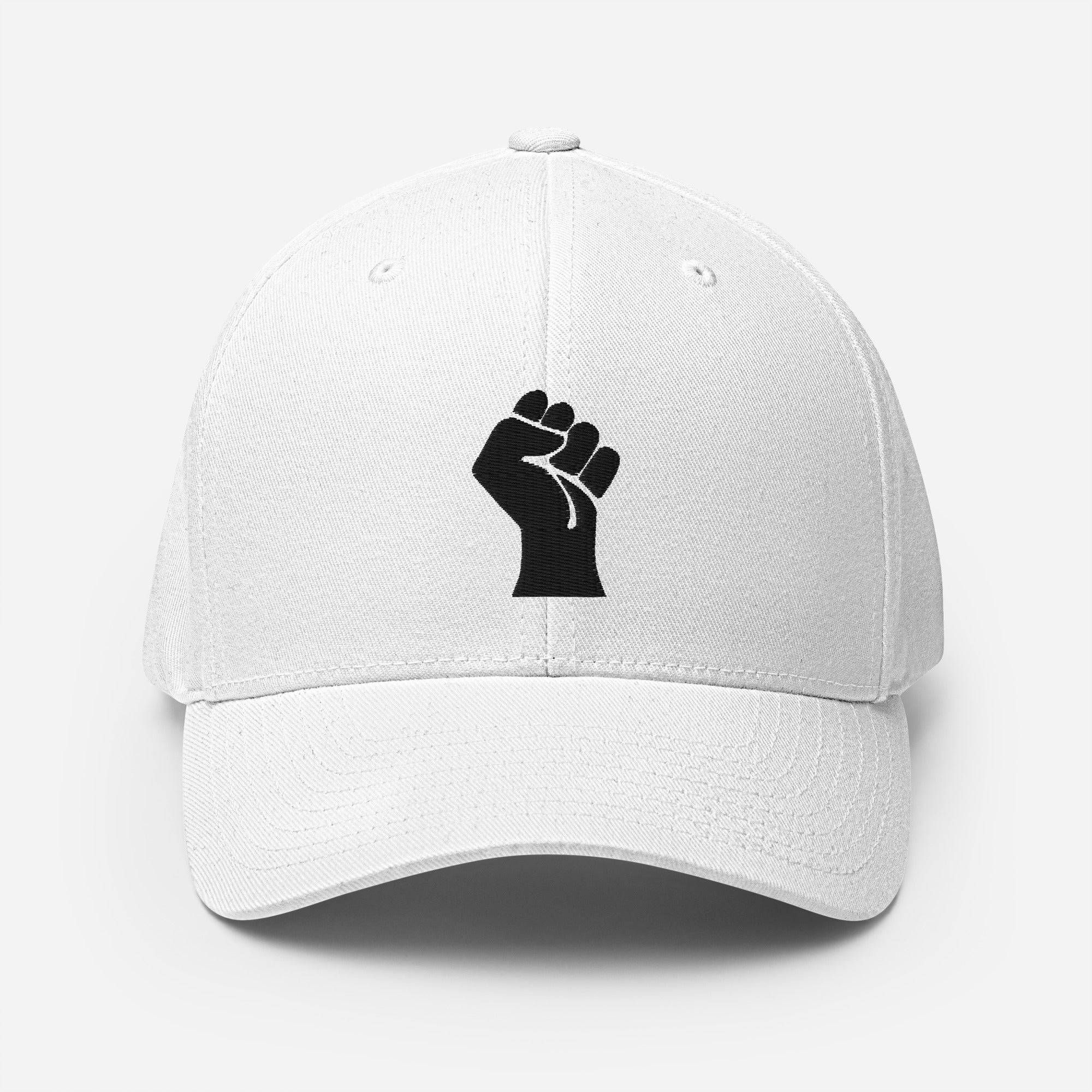 Black On Black Power Fist | Flexfit Structured Cap by TheBlackest Co. - Image 13