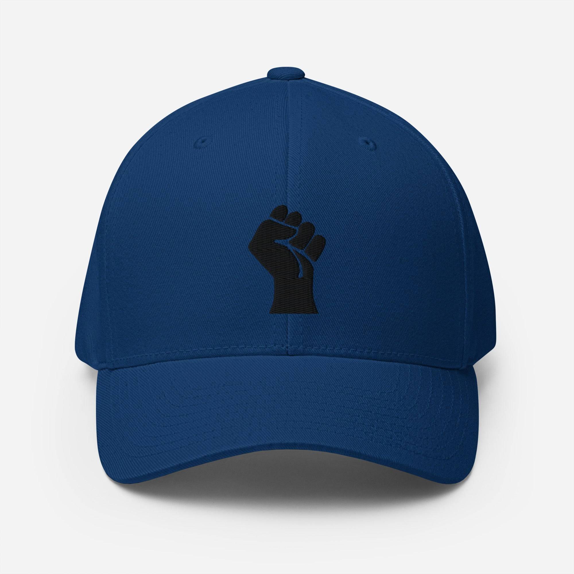 Black On Black Power Fist | Flexfit Structured Cap by TheBlackest Co. - Image 8