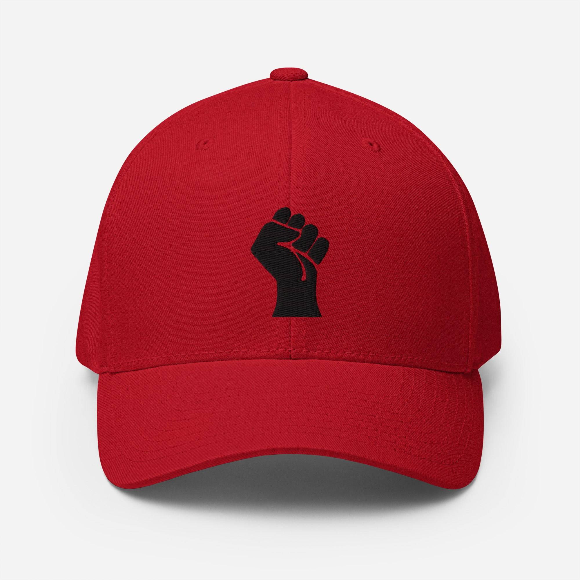 Black On Black Power Fist | Flexfit Structured Cap by TheBlackest Co. - Image 9