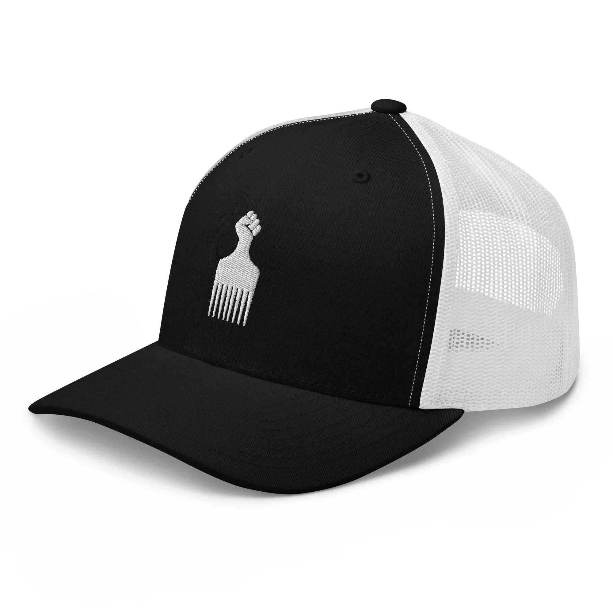 Black Power Pick Retro Trucker Cap - Image 7