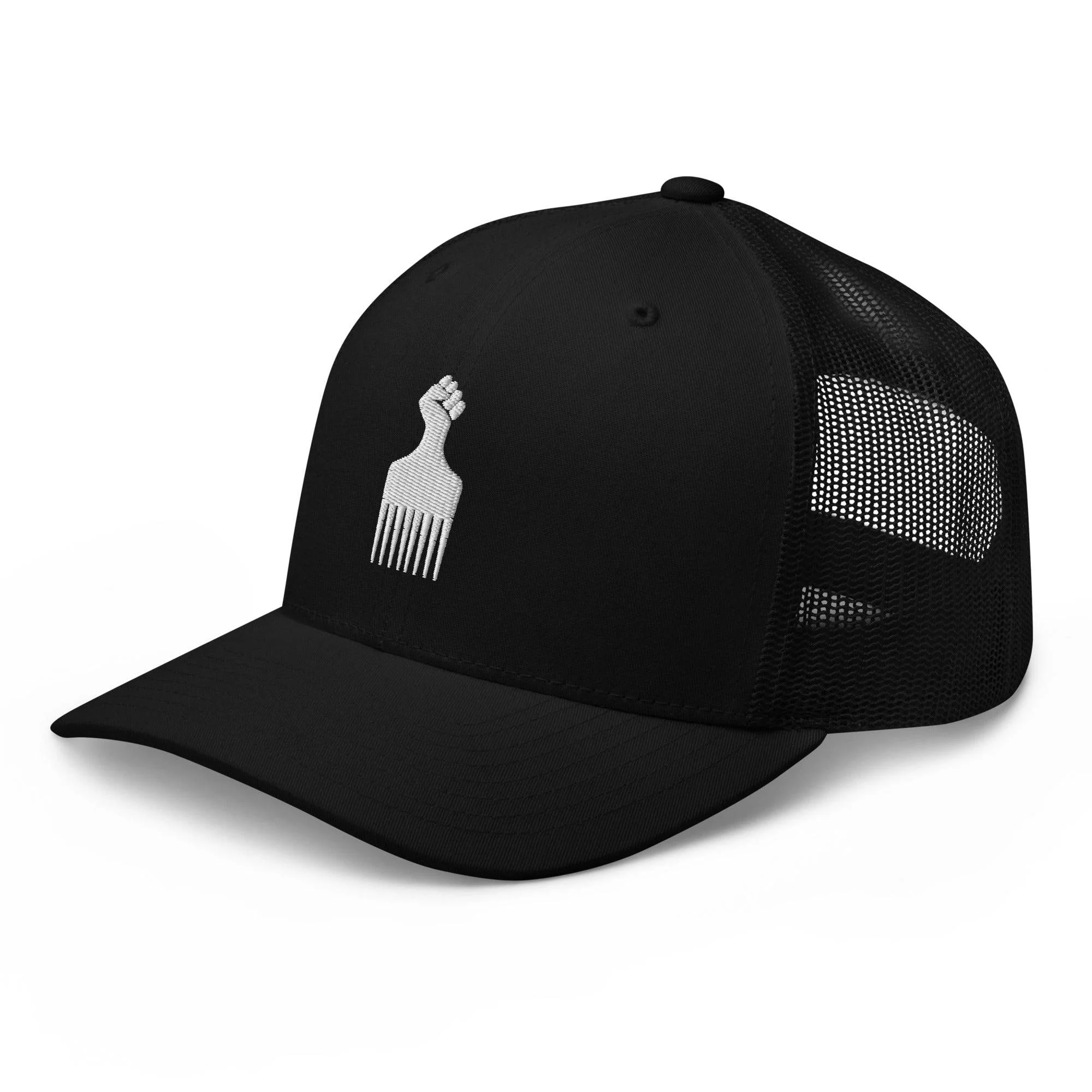 Black Power Pick Retro Trucker Cap - Image 8