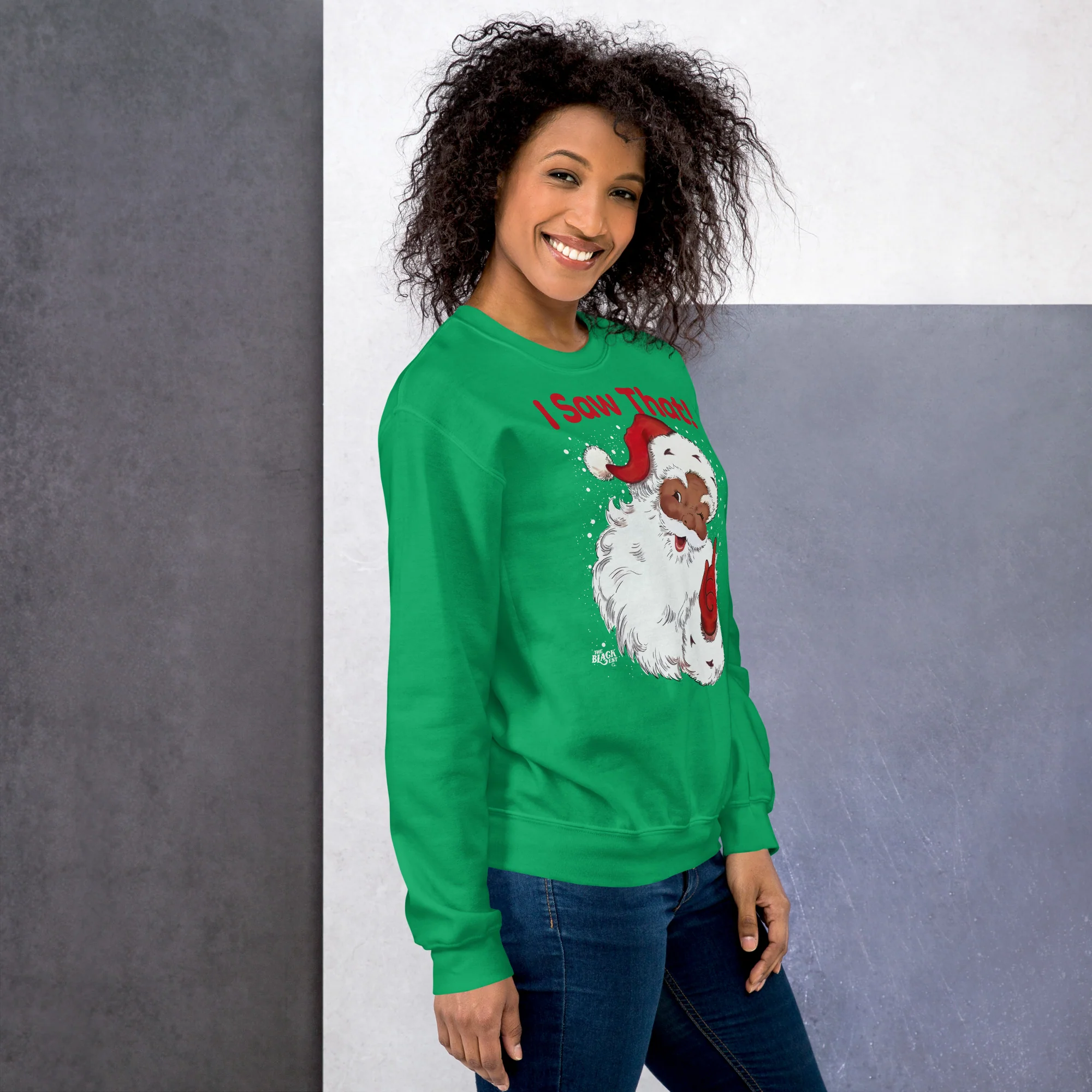 Black Santa I Saw That Unisex Sweatshirt - Image 2