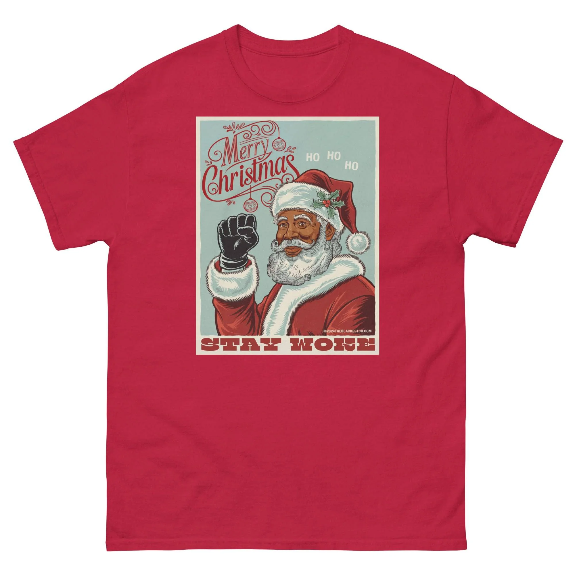 Black Santa Stay Woke Unisex Staple T-Shirt | Up to 5X