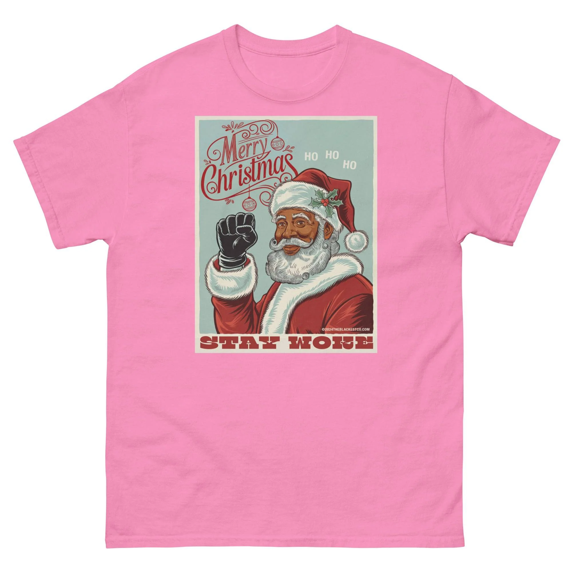 Black Santa Stay Woke Unisex Staple T-Shirt | Up to 5X - Image 9