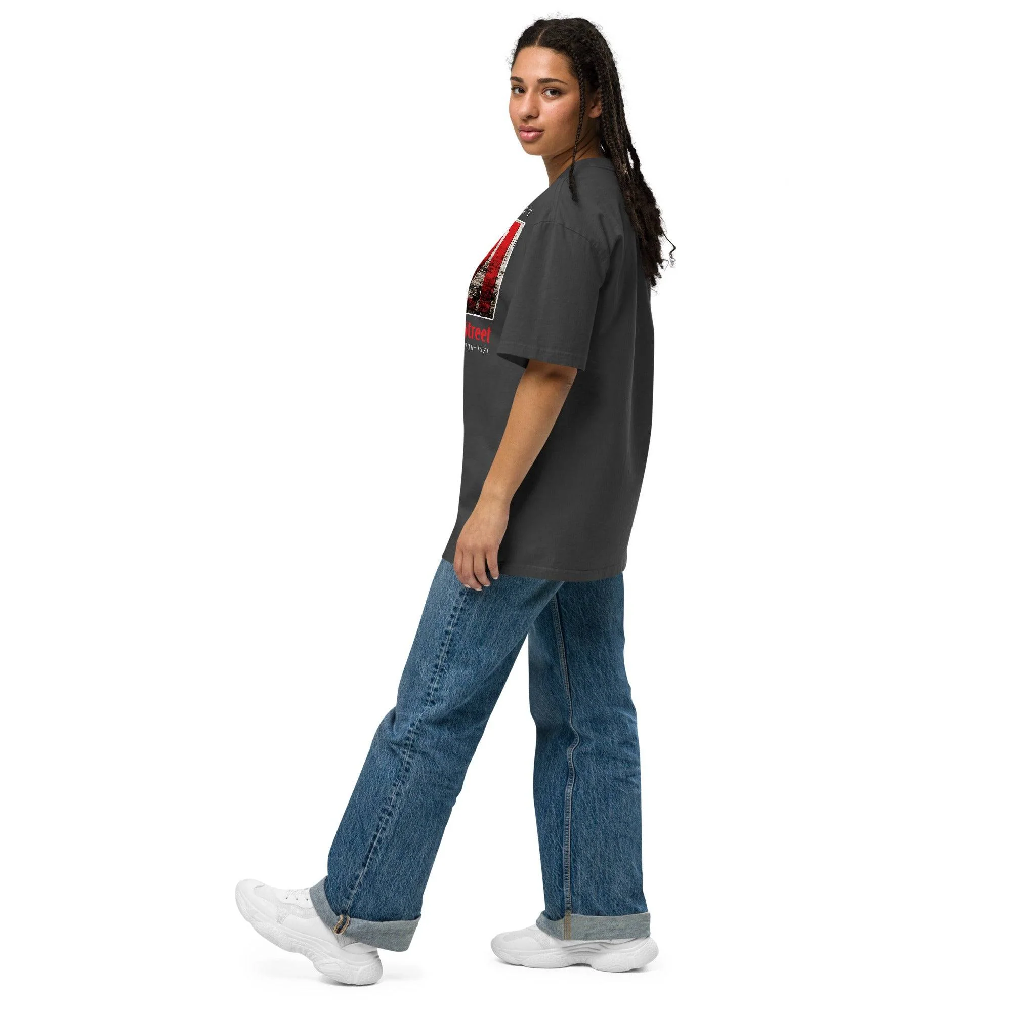 Black Wall Street 1921 Oversized Premium T Shirt - Image 5