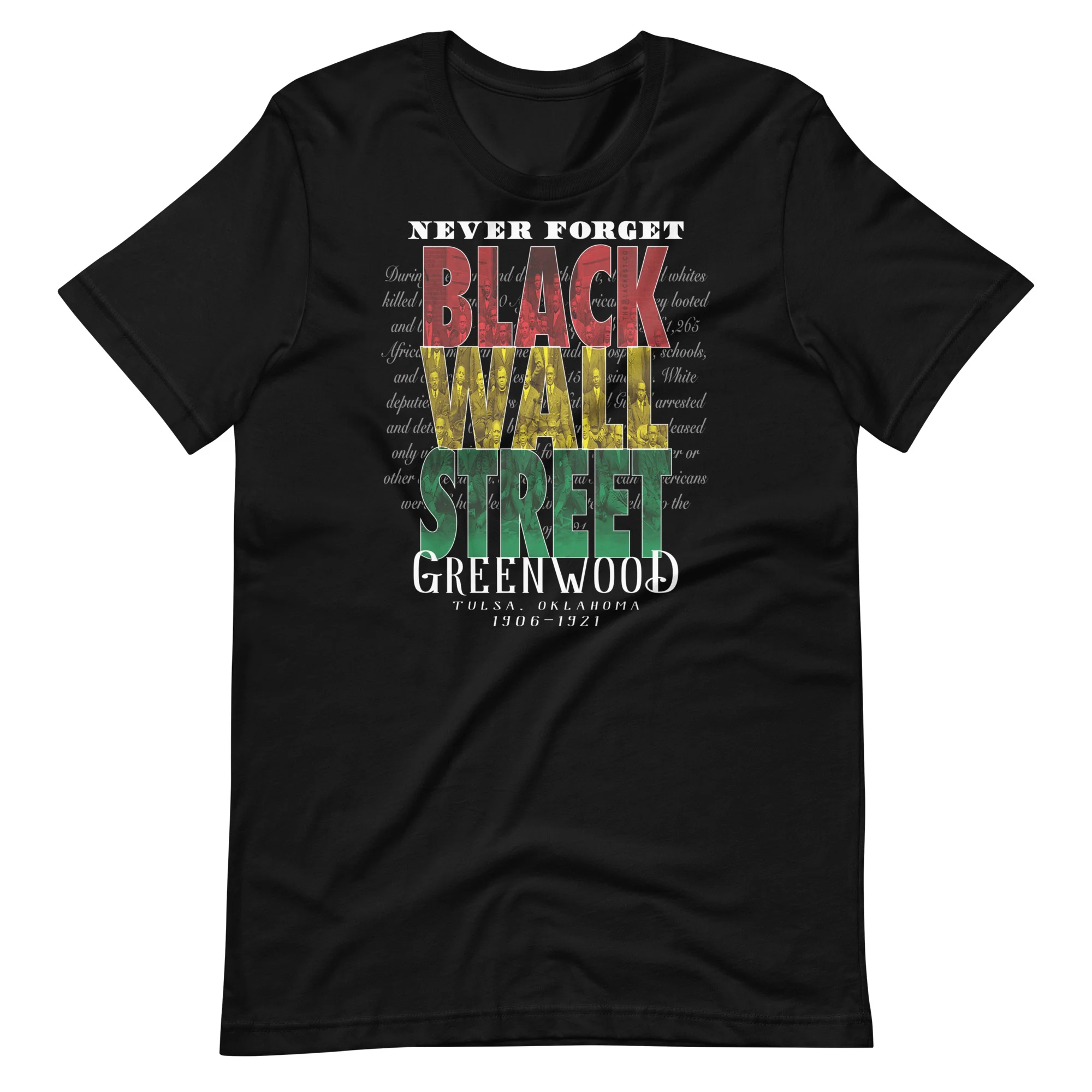 Black Wall Street Greenwood Tulsa Oklahoma Unisex T-Shirt