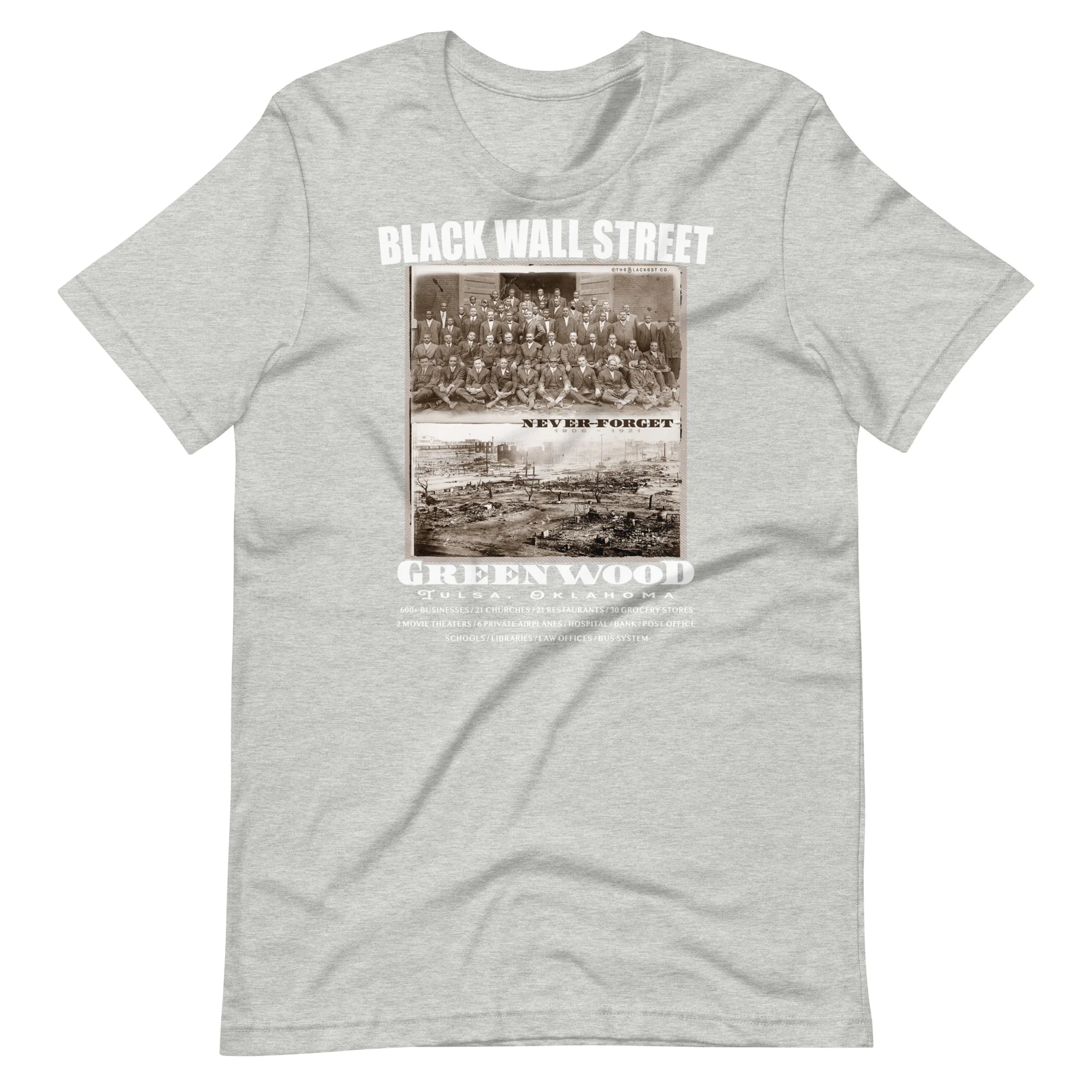 Black Wall Street Vintage History Before And After Photos Fashion T Shirt - Image 10