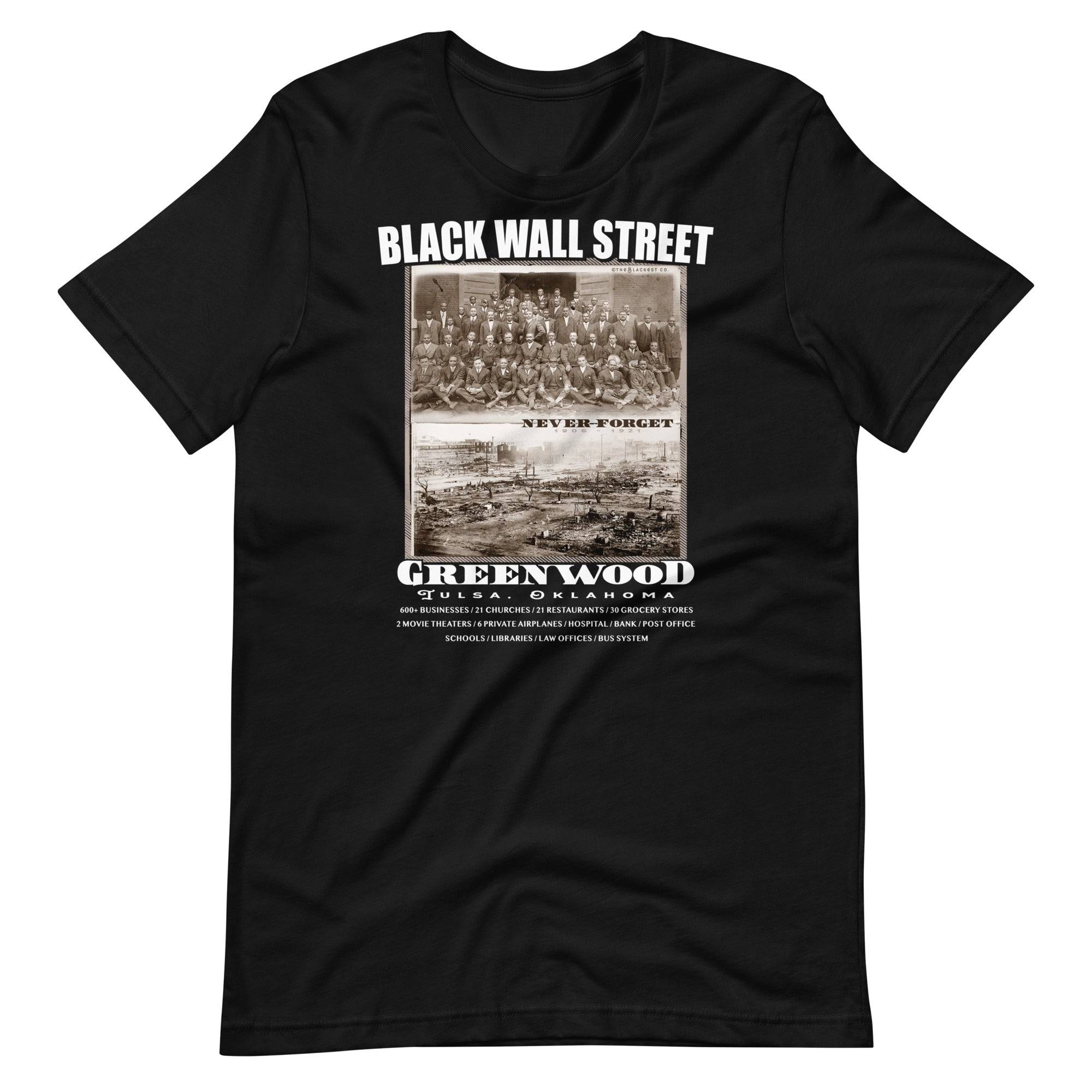 Black Wall Street Vintage History Before And After Photos Fashion T Shirt - Image 3