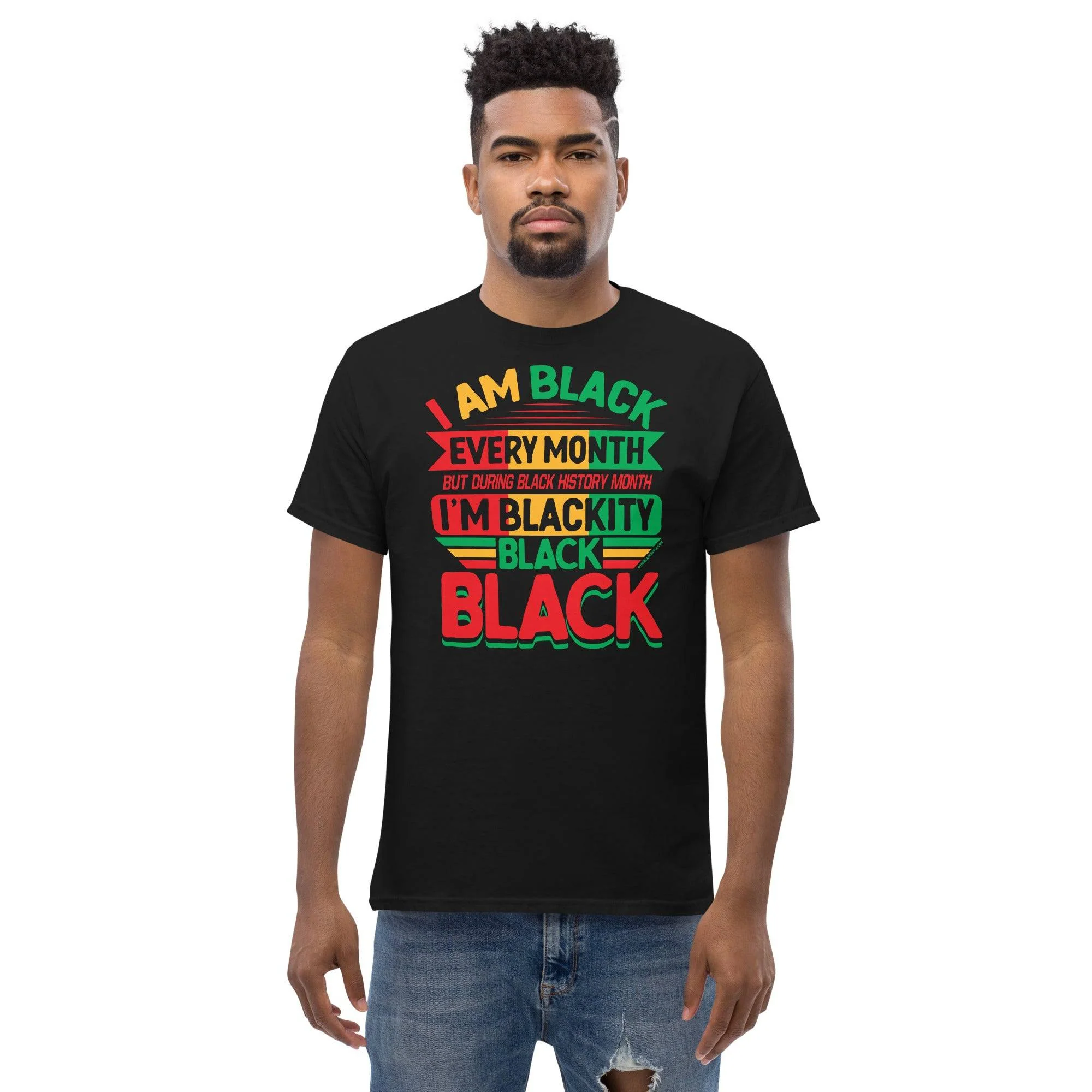 Blackity Black Black History Month Unisex T-Shirt - Image 2