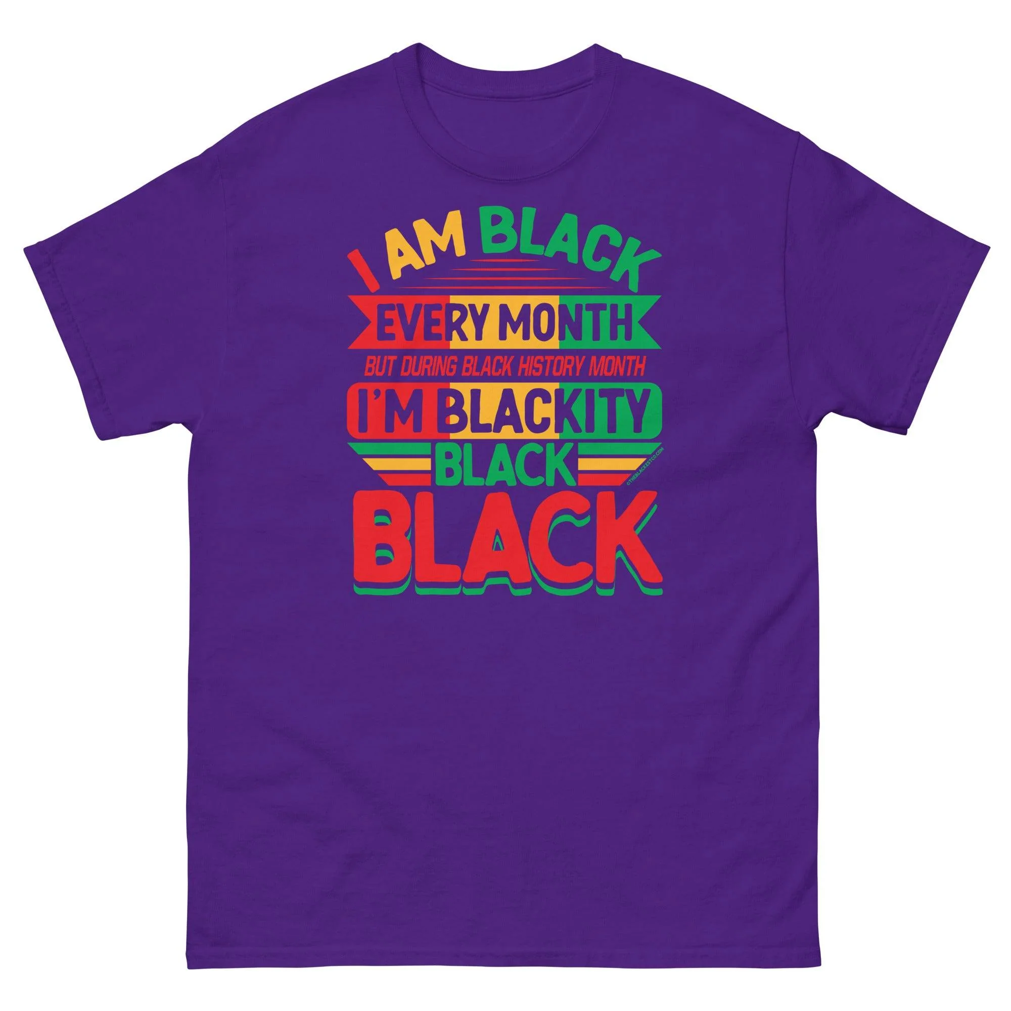 Blackity Black Black History Month Unisex T-Shirt - Image 6