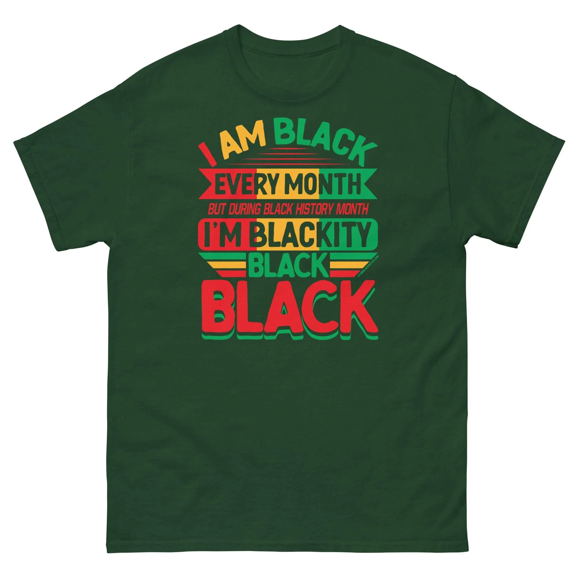 Blackity Black Black History Month Unisex T-Shirt - Image 7