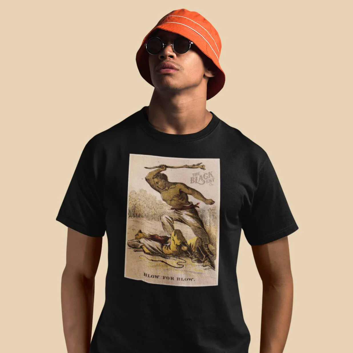 Blow For Blow Unisex Cotton T-Shirt – 1863 Slave Resistance - Image 2
