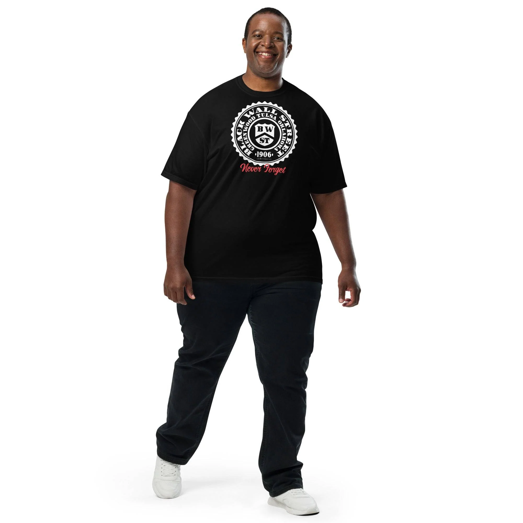 Black Wall Street Seal Premium Mens Tee - Image 2