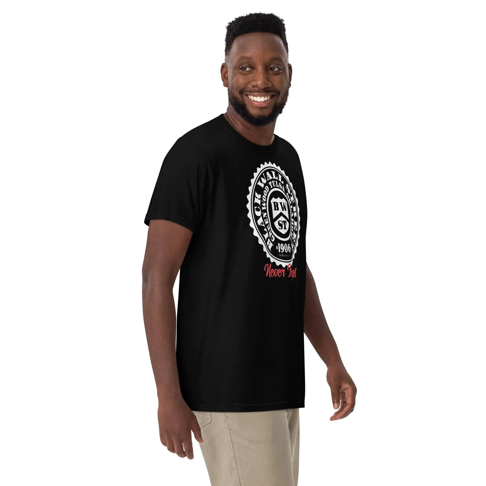Black Wall Street Seal Premium Mens Tee - Image 3