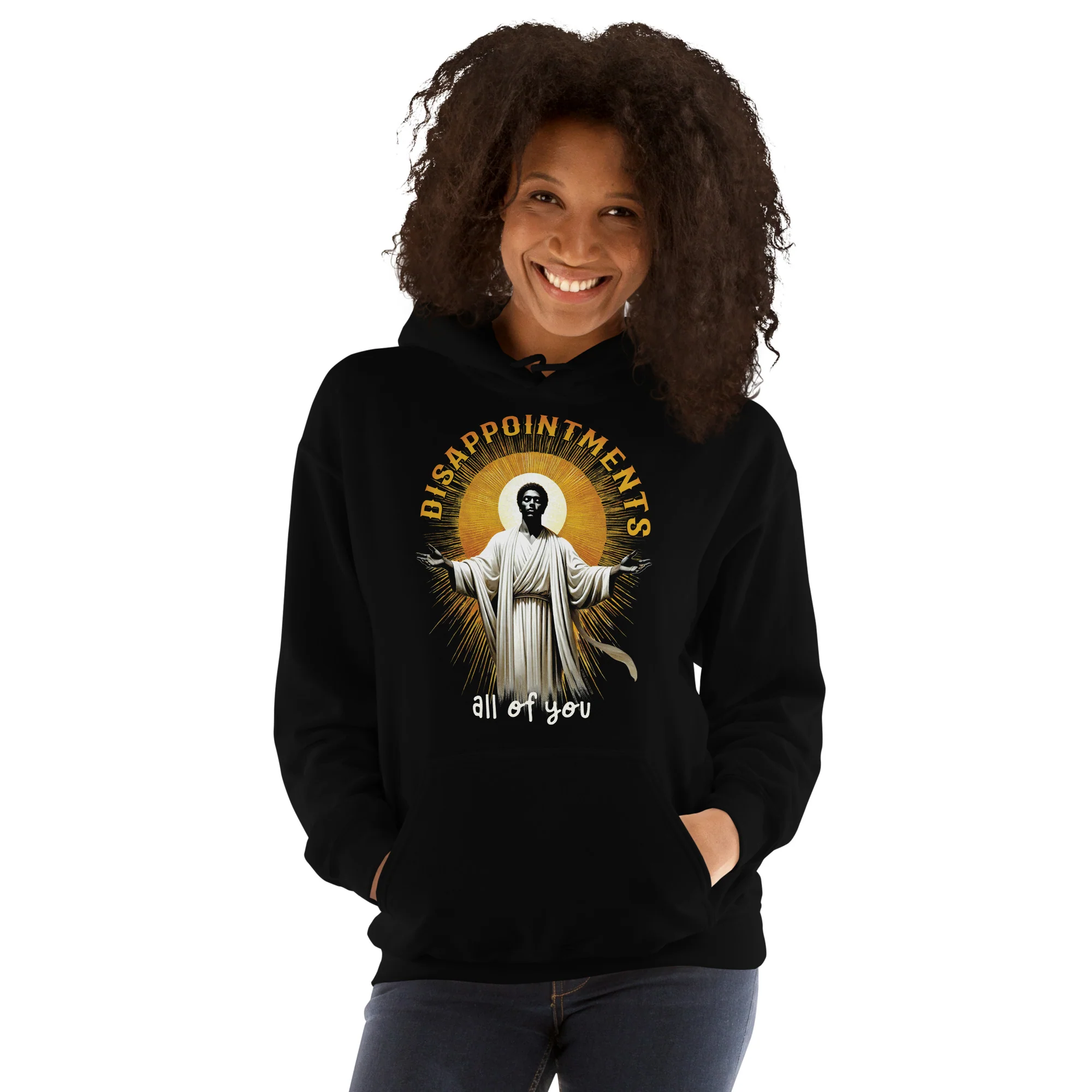 Disappointments All of You Black Jesus Unisex Hoodie - Image 2