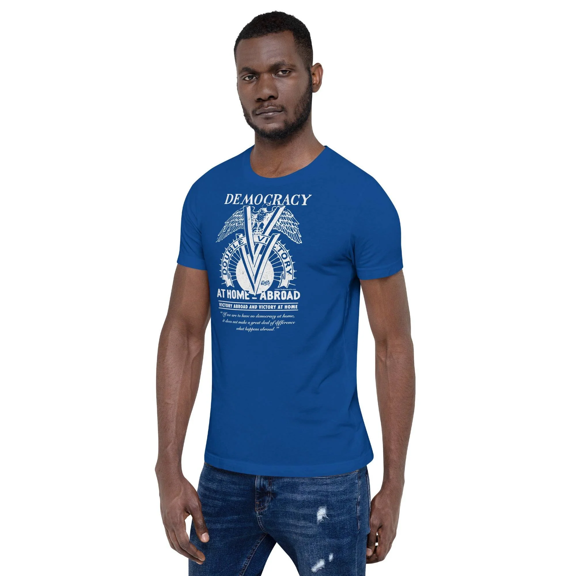 Double V Campaign WWII Black Soldiers Fashion T-Shirt - Image 2