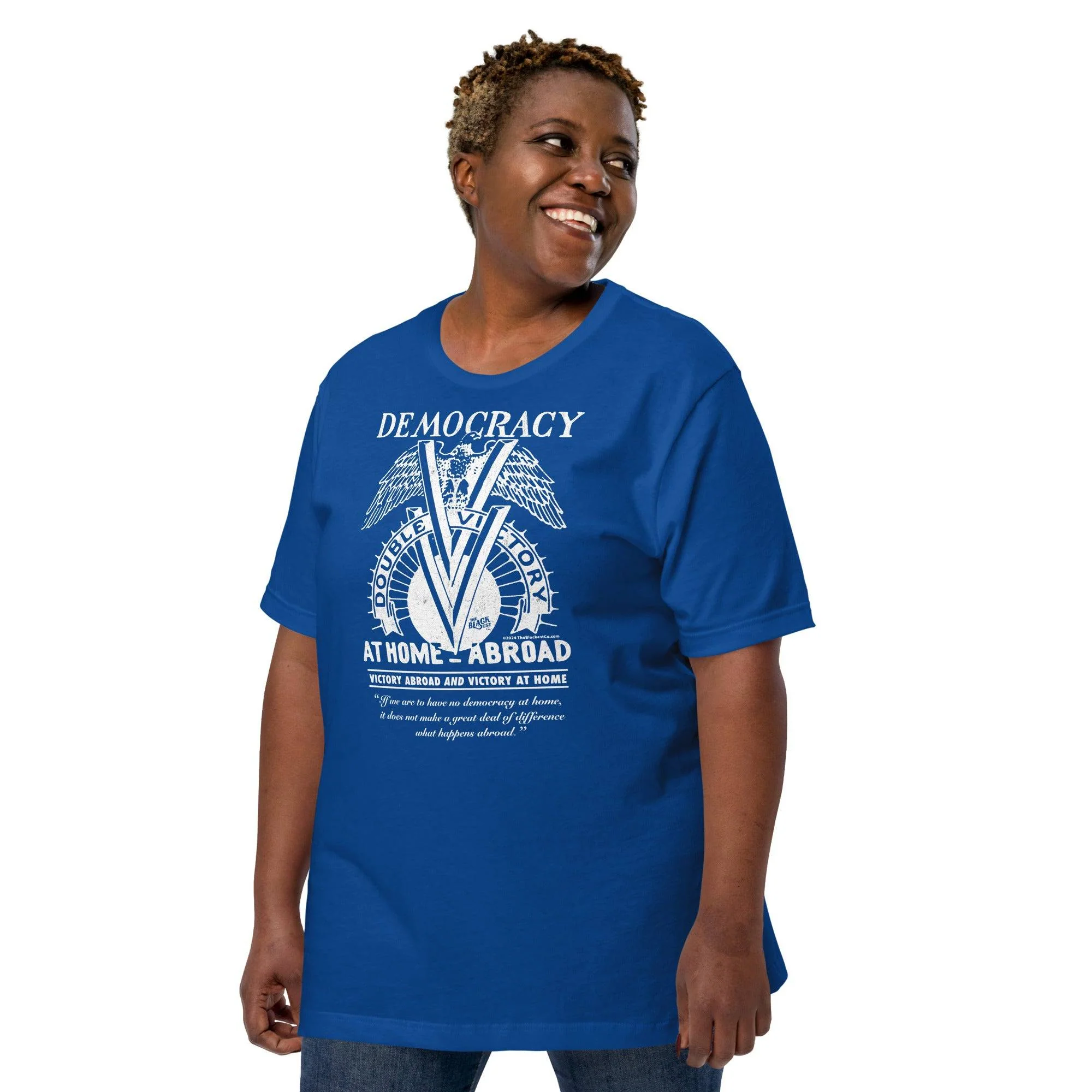 Double V Campaign WWII Black Soldiers Fashion T-Shirt - Image 5