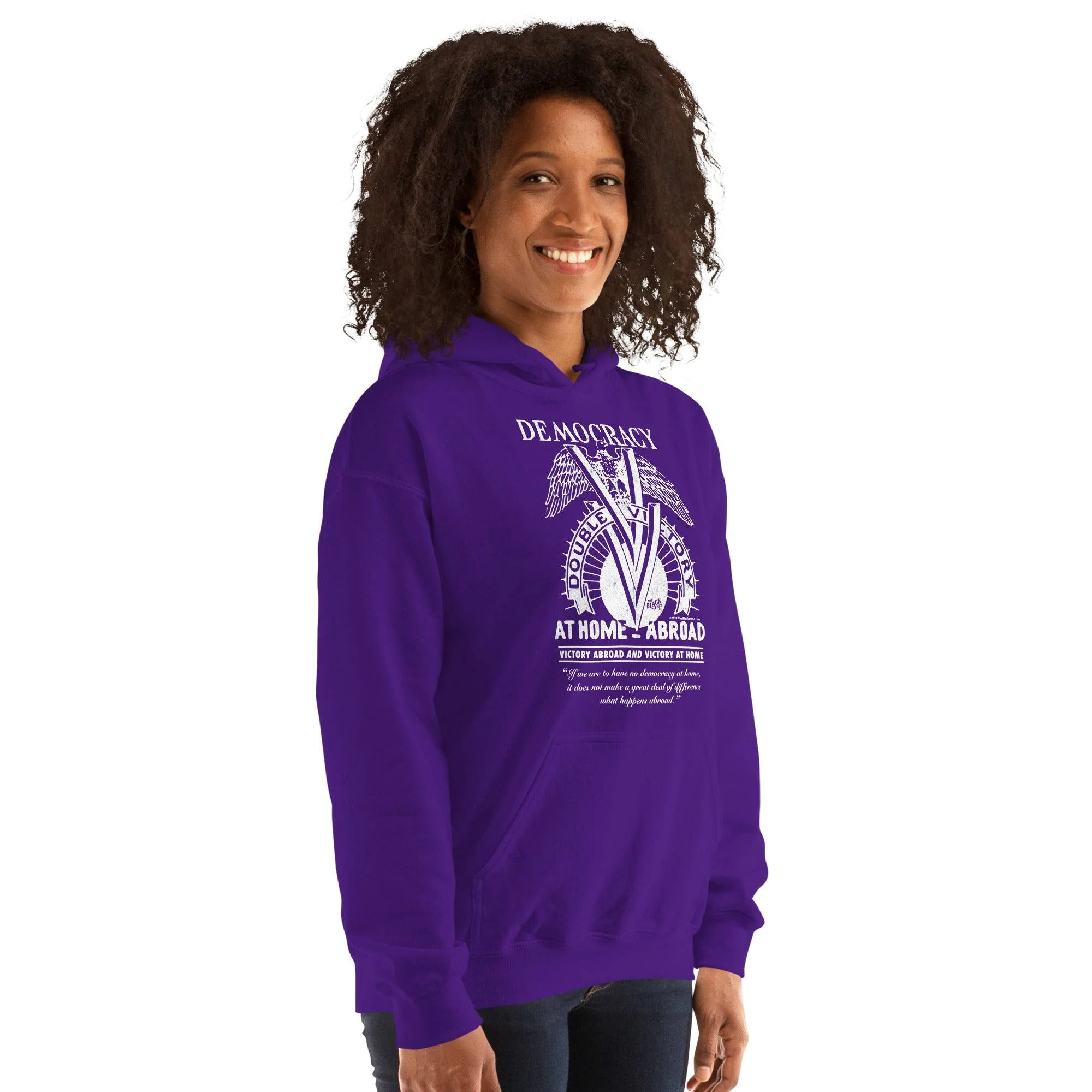 Double V Campaign WWII Black Soldiers Hoodie - Image 2