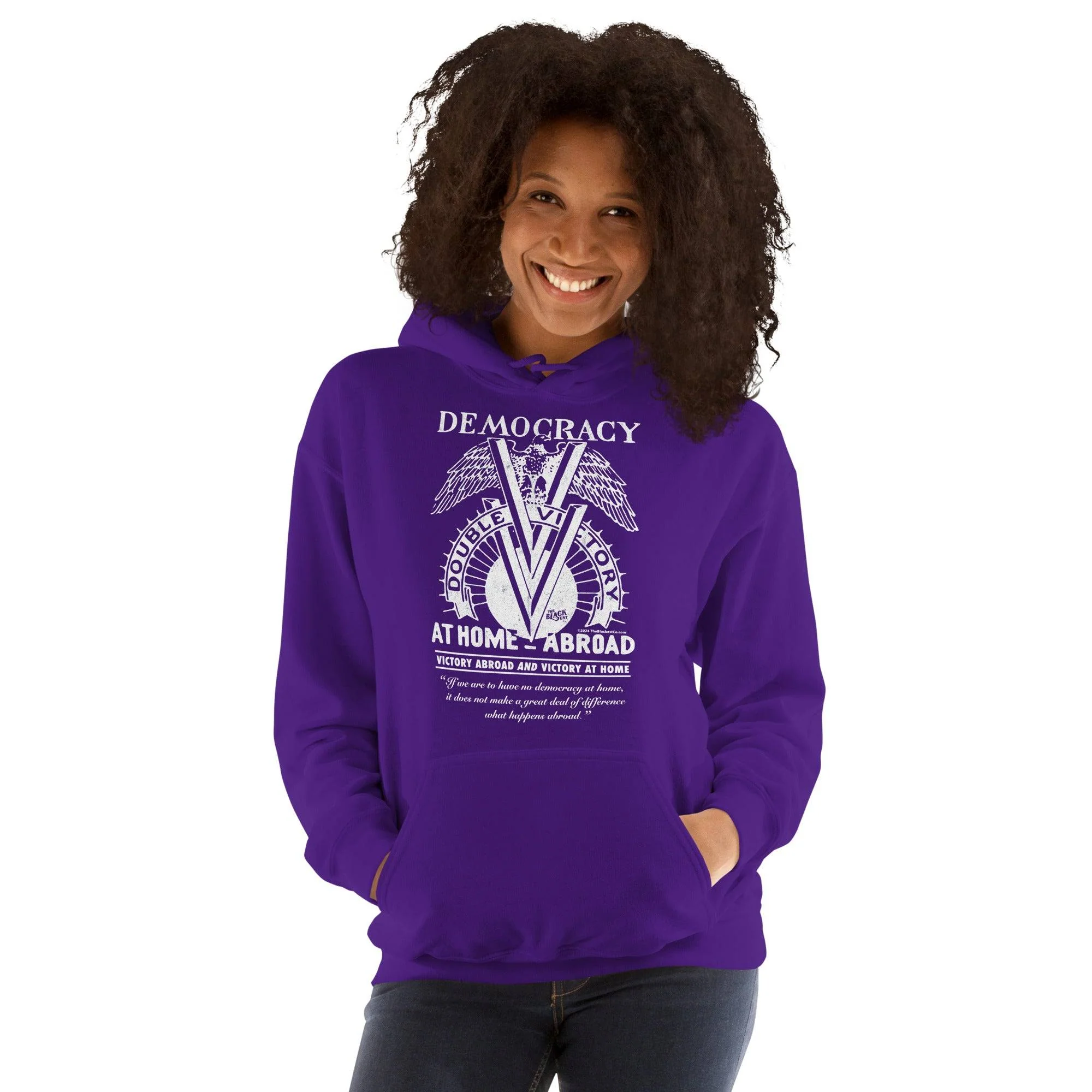 Double V Campaign WWII Black Soldiers Hoodie - Image 3