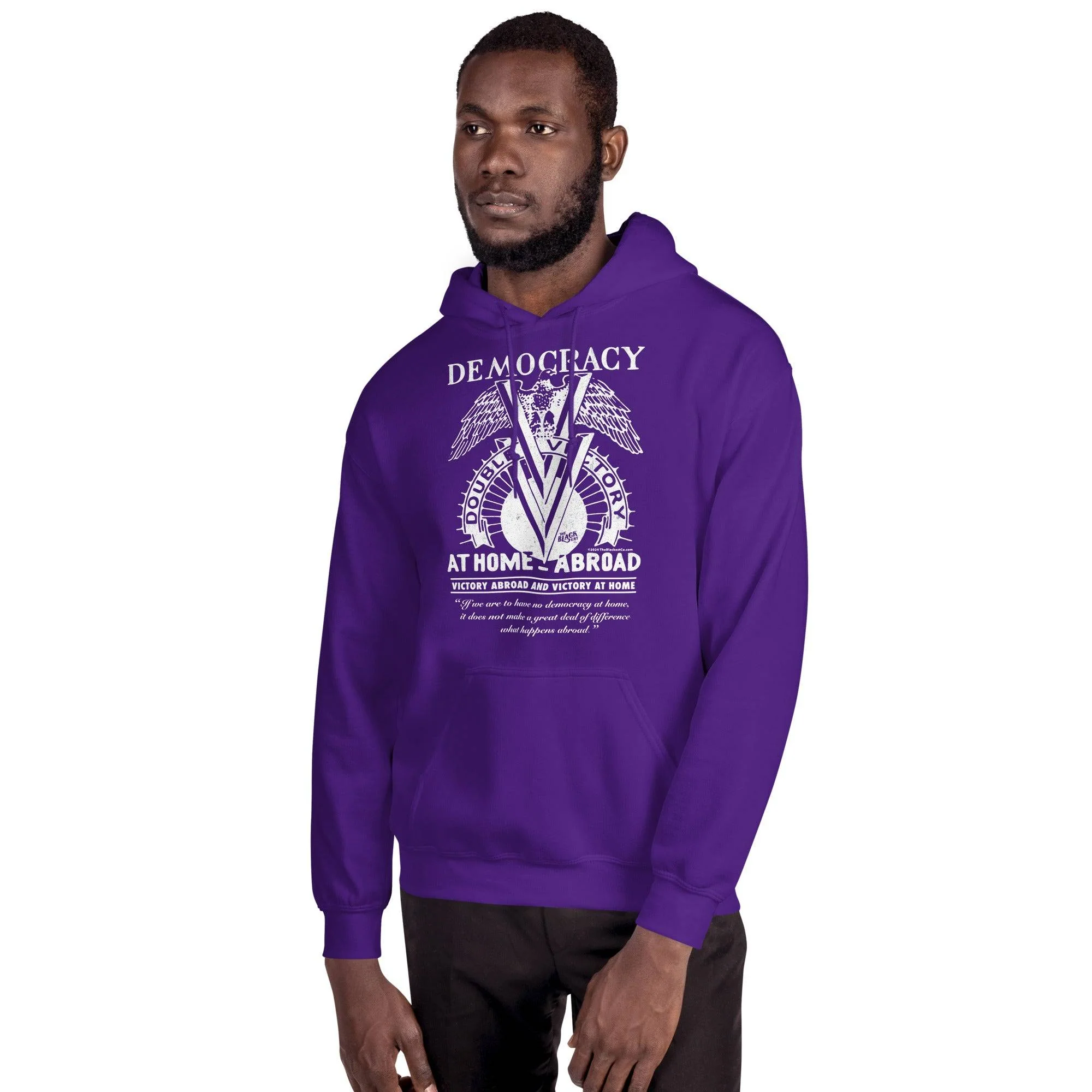 Double V Campaign WWII Black Soldiers Hoodie - Image 5