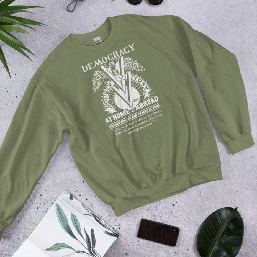 Double V Campaign WWII Black Soldiers Sweatshirt - Image 11